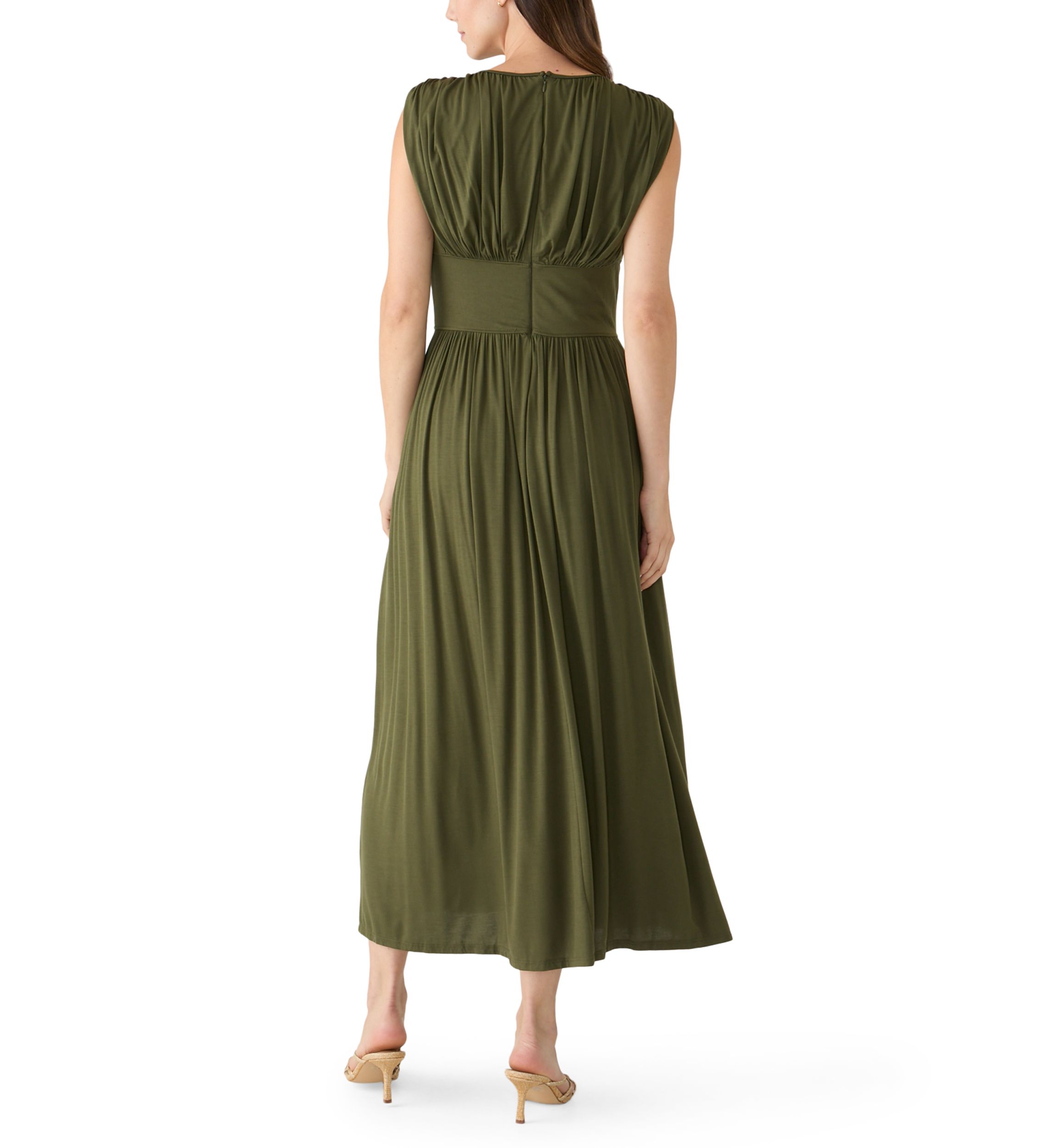 belk green dress 24seven Comfort Apparel Womens Green Floral Cold Sholder Ruffle Sleeve A  Line Maxi Dress
