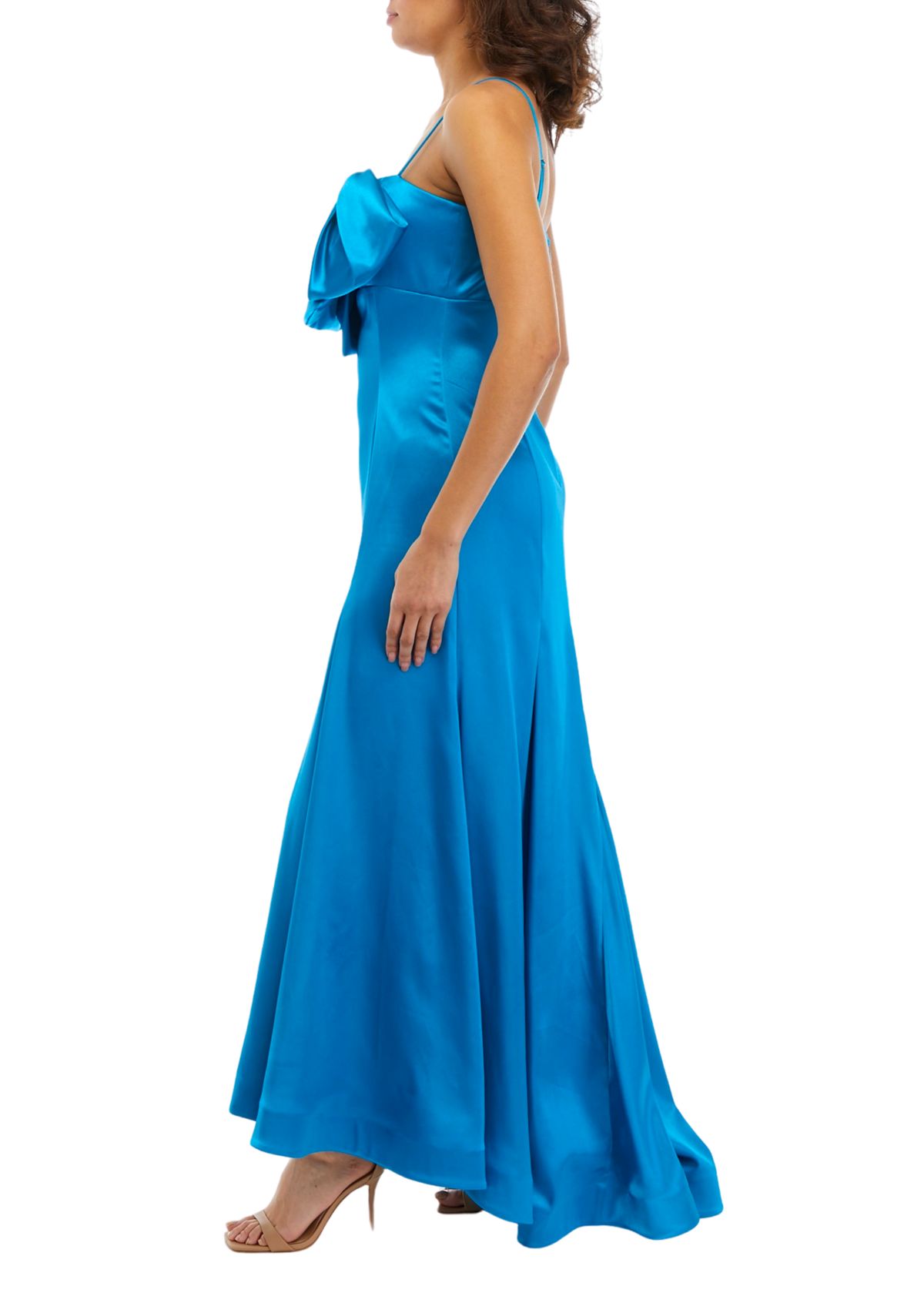 Womens Square Neck Chiffon Dress