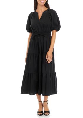 Anne Klein Women's Tiered Puff Sleeve Midi Dress | belk