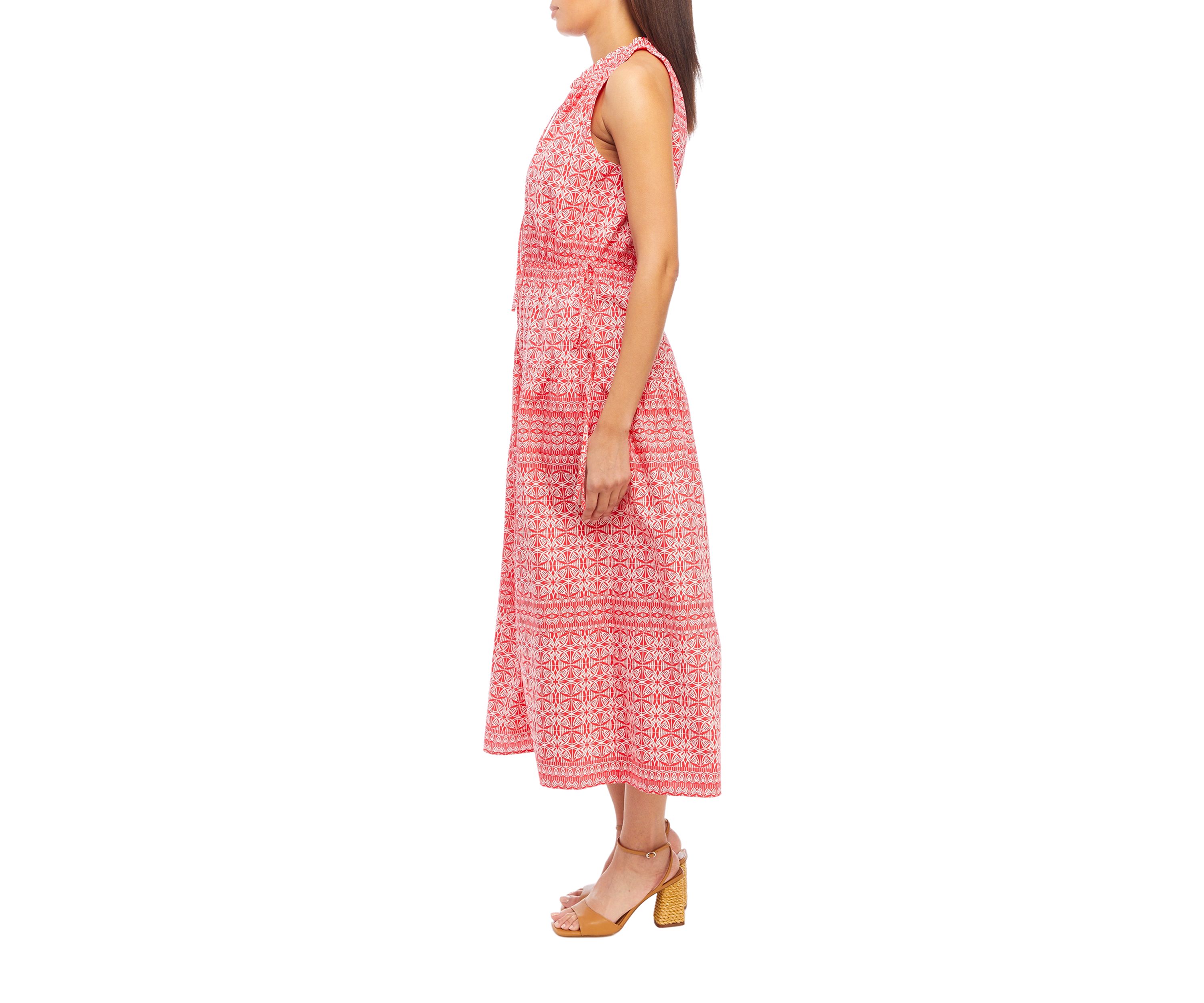 Womens Tier Skirt and Drawstring Halter Dress