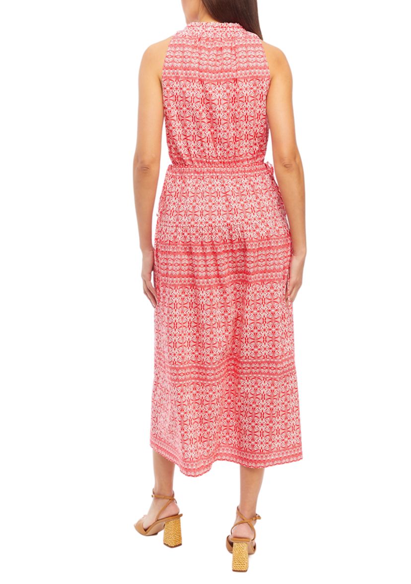 Womens Tier Skirt and Drawstring Halter Dress