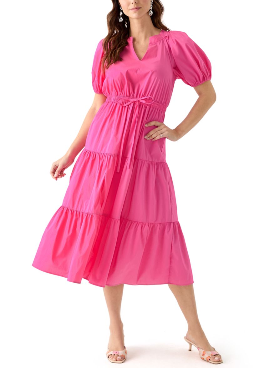 Womens Tiered Midi Dress