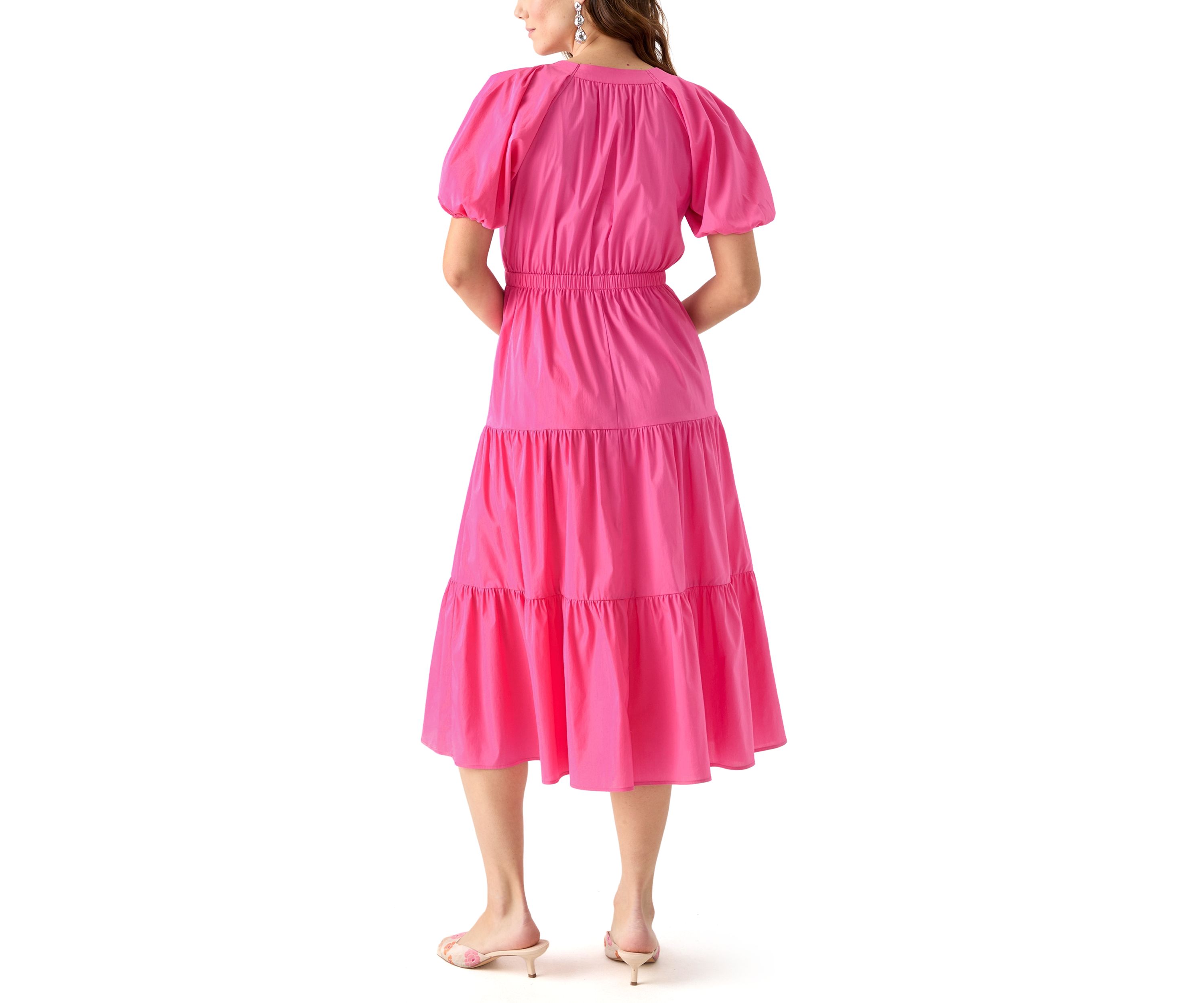 Womens Tiered Midi Dress