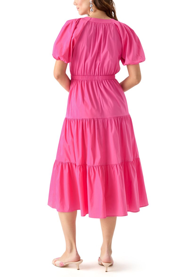 Womens Tiered Midi Dress