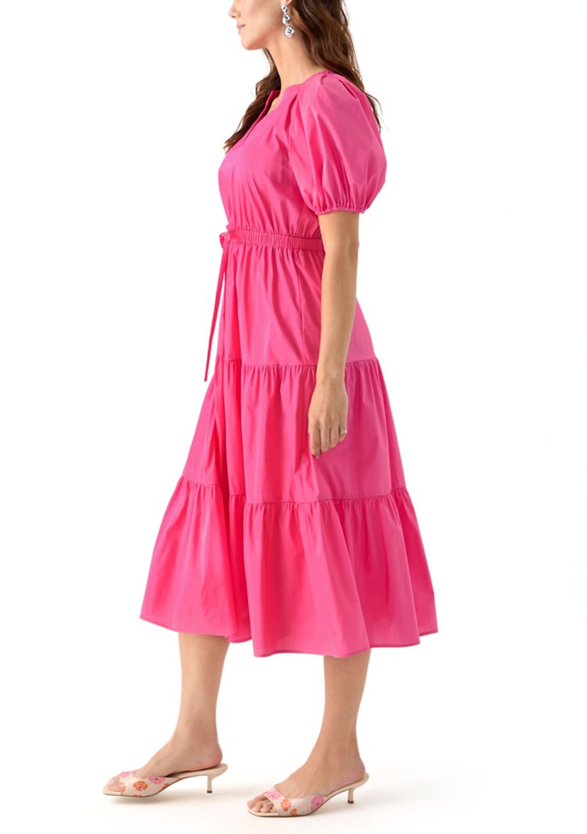 Womens Tiered Midi Dress