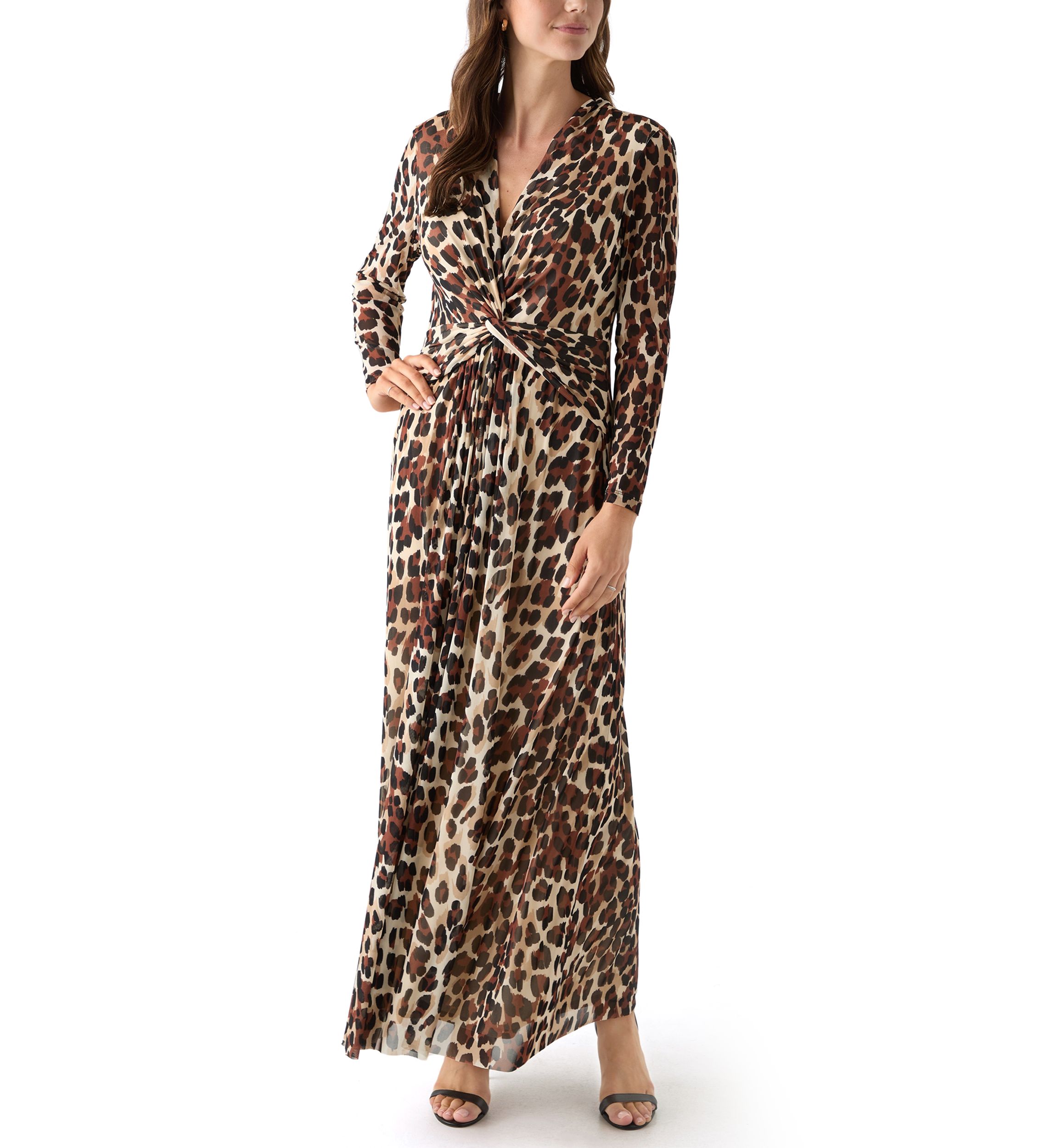 Womens Twist Front Maxi Dress