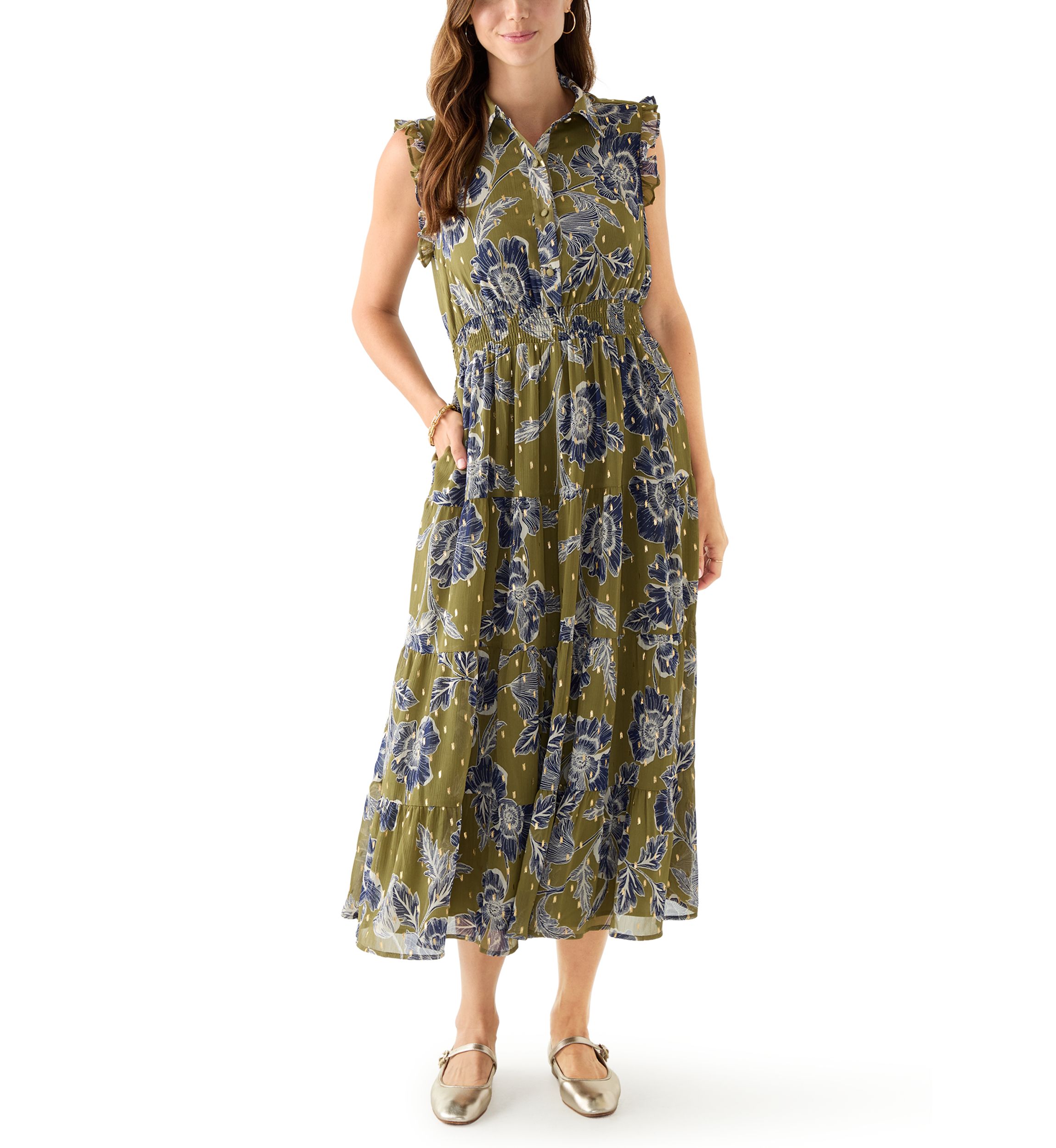 Womens Smocked Waist Dress