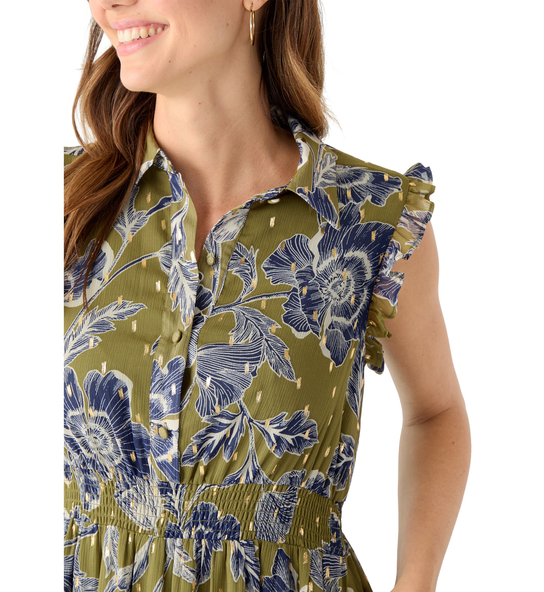 Womens Smocked Waist Dress