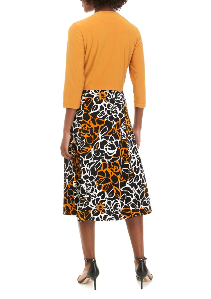 Womens Floral Printed Jacket Dress