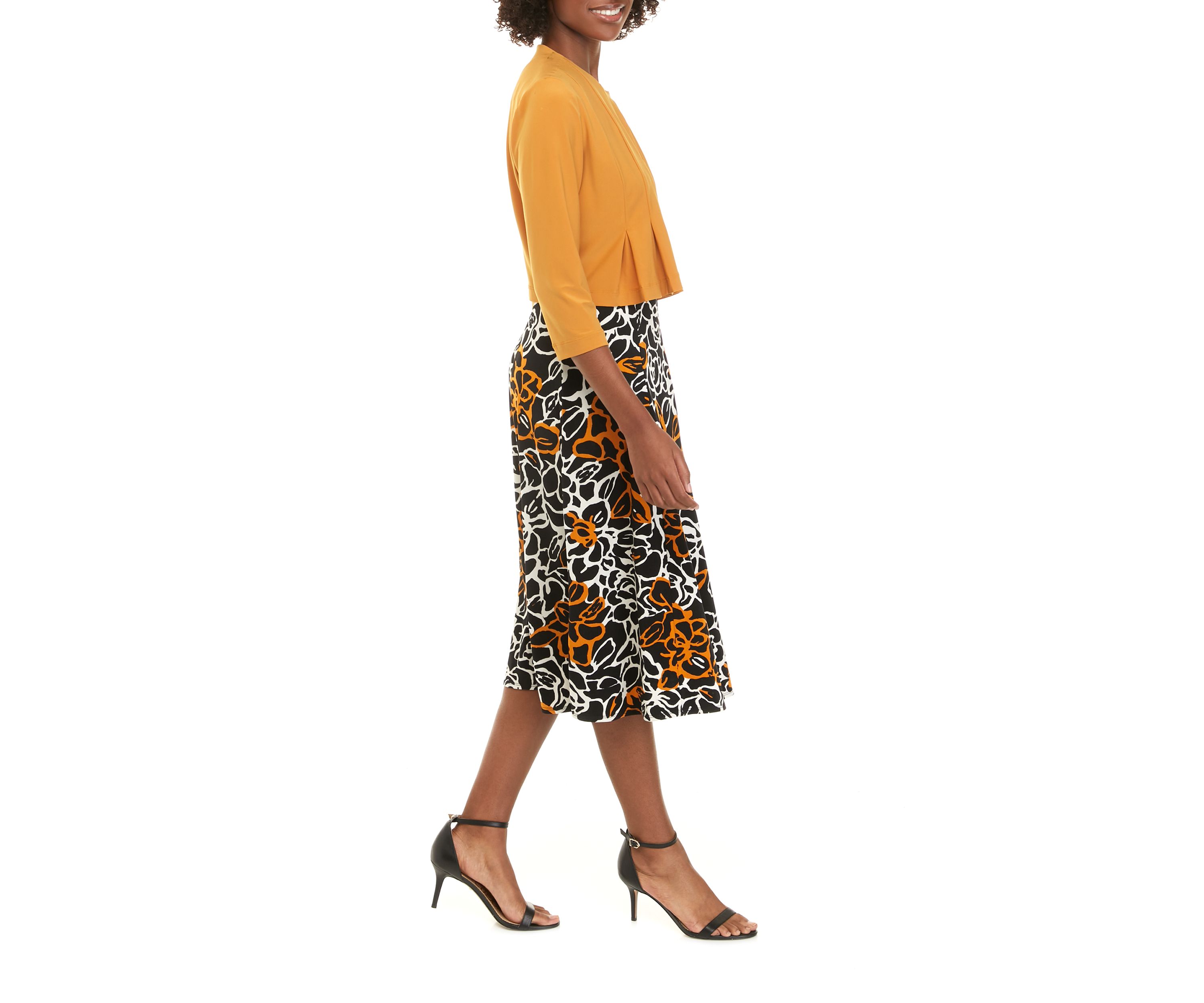 Womens Floral Printed Jacket Dress