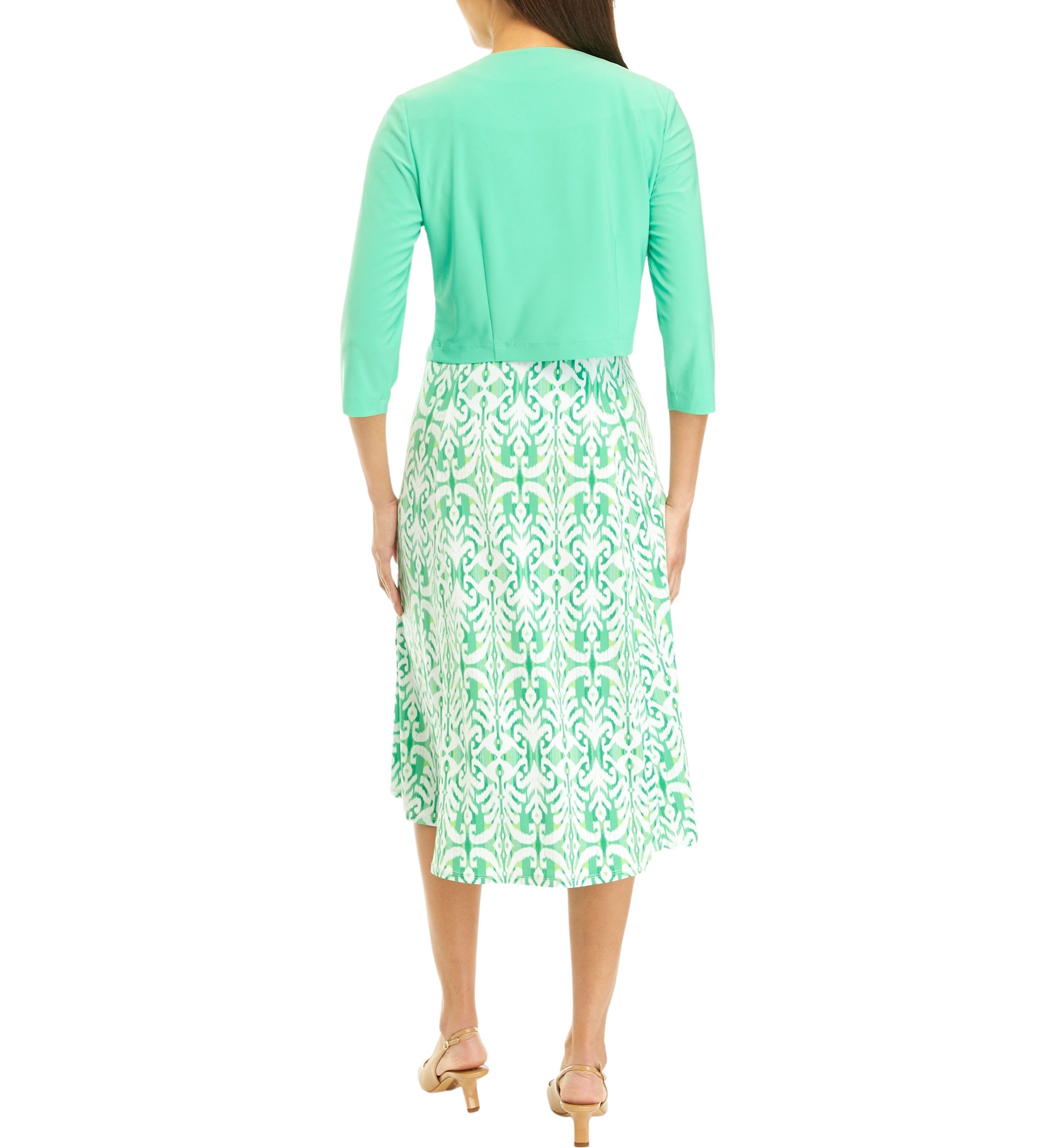Womens Ikat Printed Jacket Dress