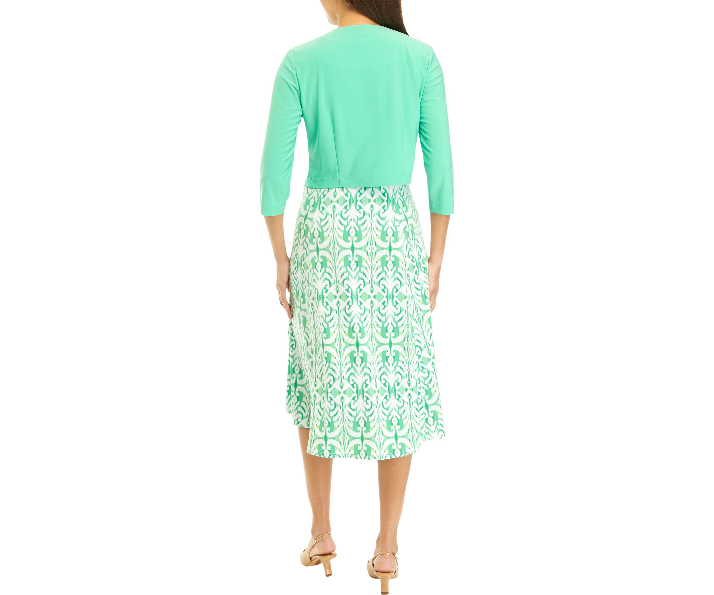 Womens Ikat Printed Jacket Dress