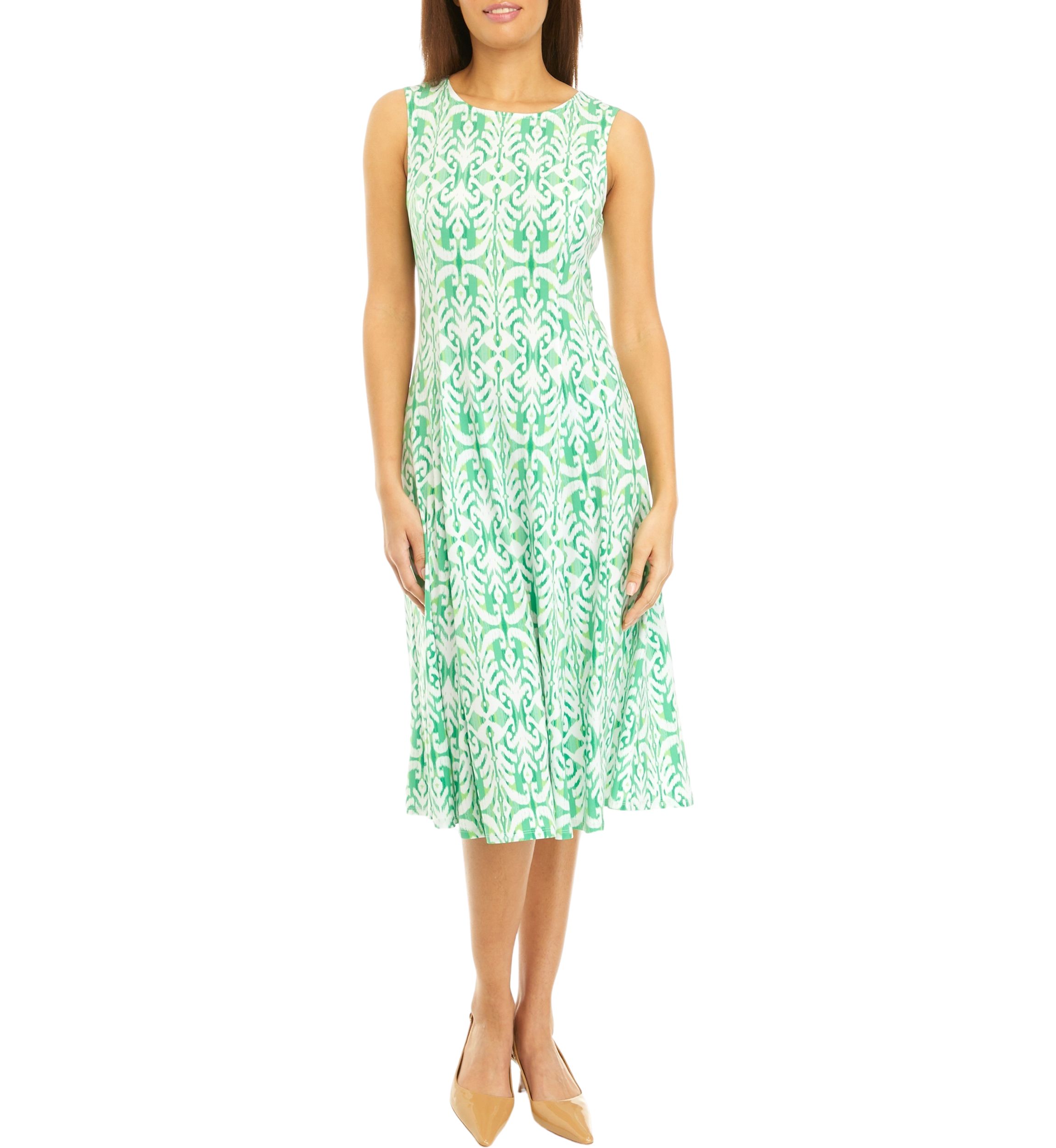 Womens Ikat Printed Jacket Dress