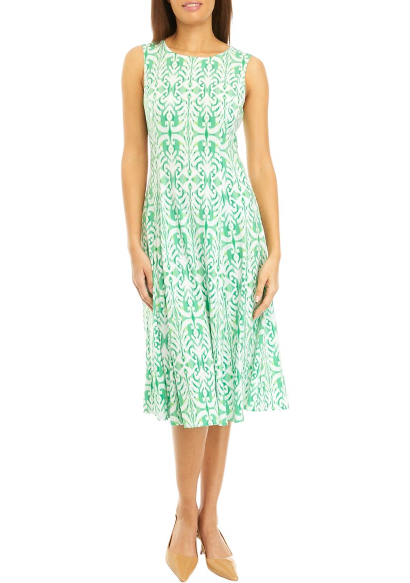 Womens Ikat Printed Jacket Dress