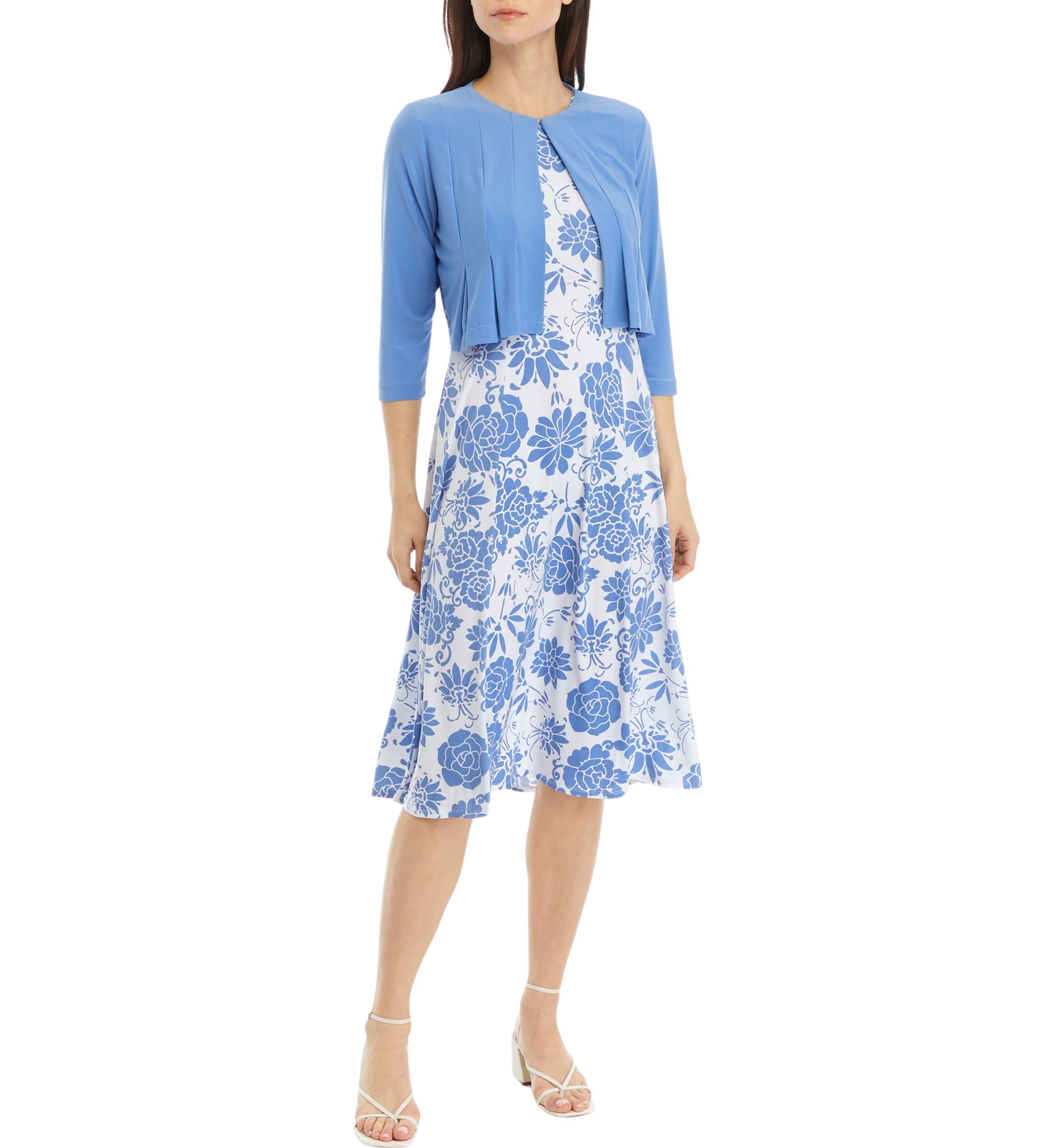 Womens Floral Print Jacket Dress