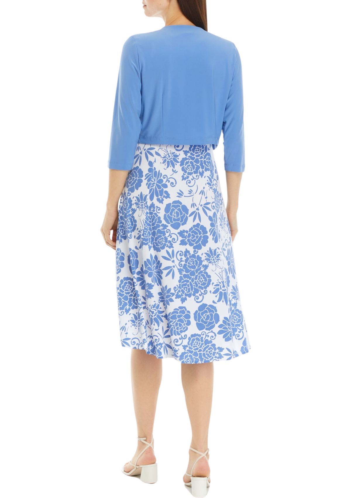 Womens Floral Print Jacket Dress