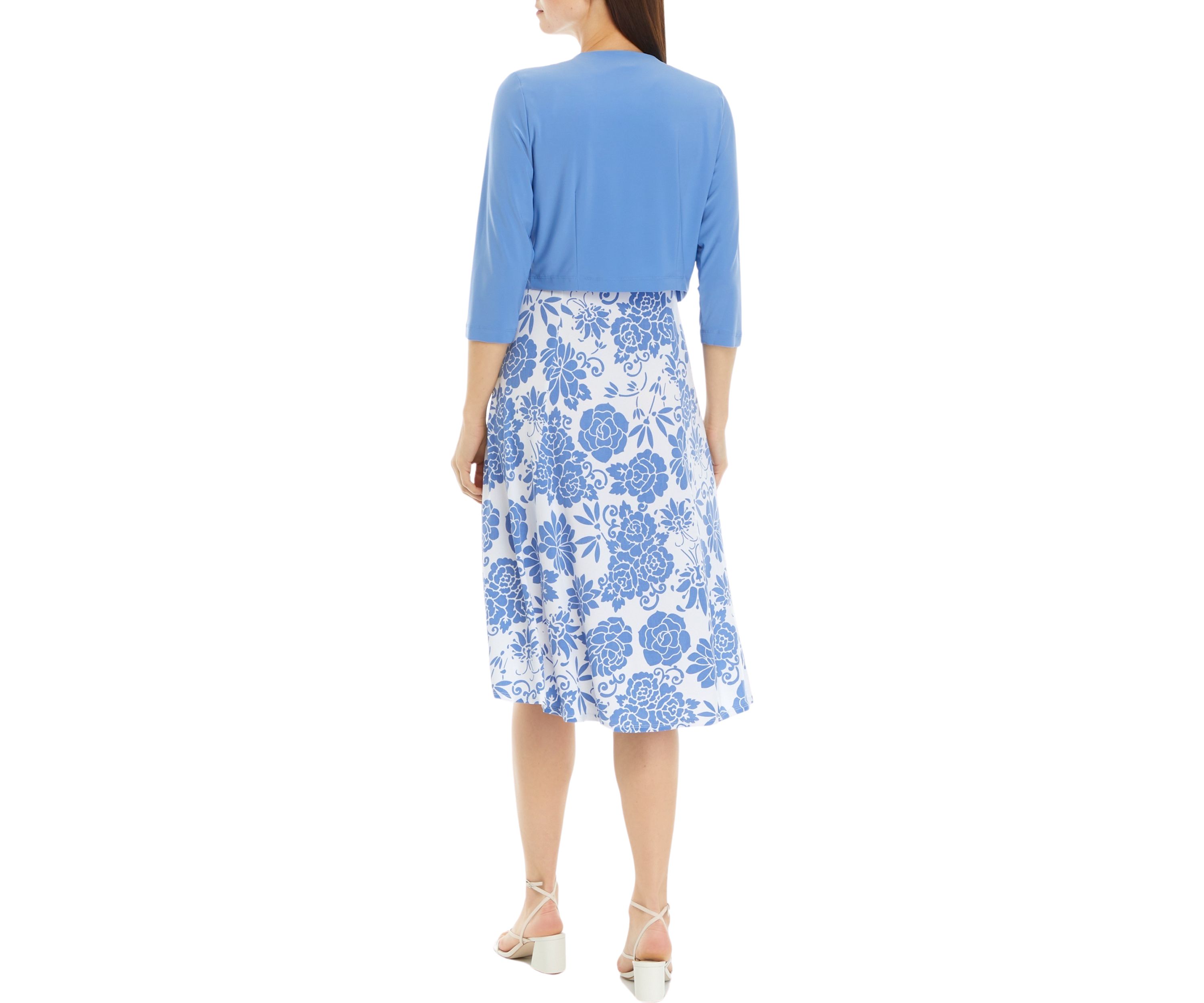 Womens Floral Print Jacket Dress