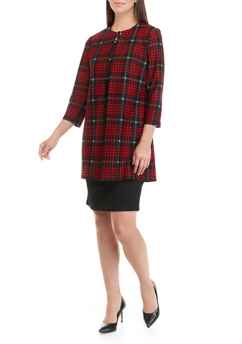 Danny & Nicole Womens 3/4 Sleeve Structured Jacket