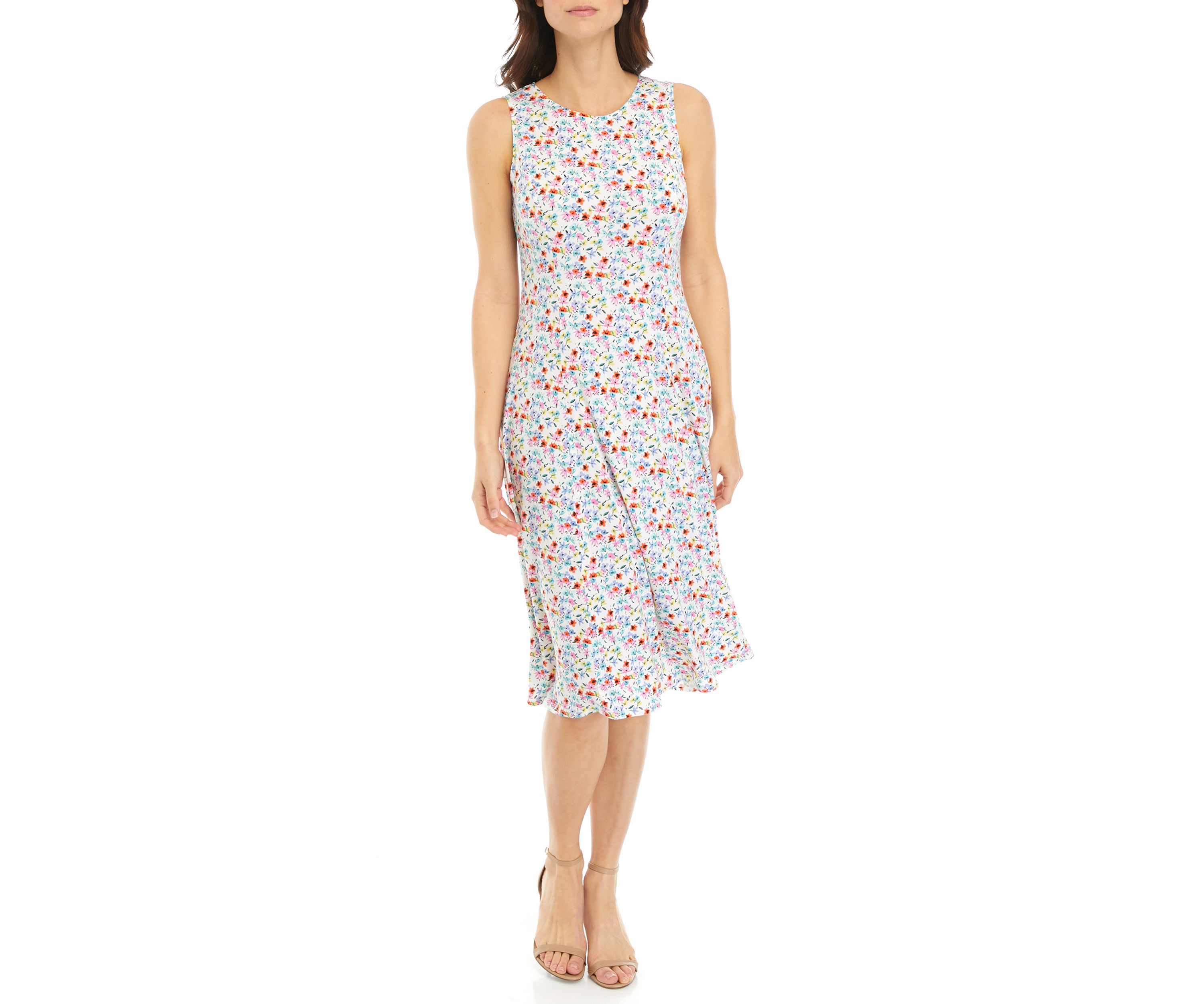 Womens 3/4 Sleeve Ditsy Print Jacket Dress