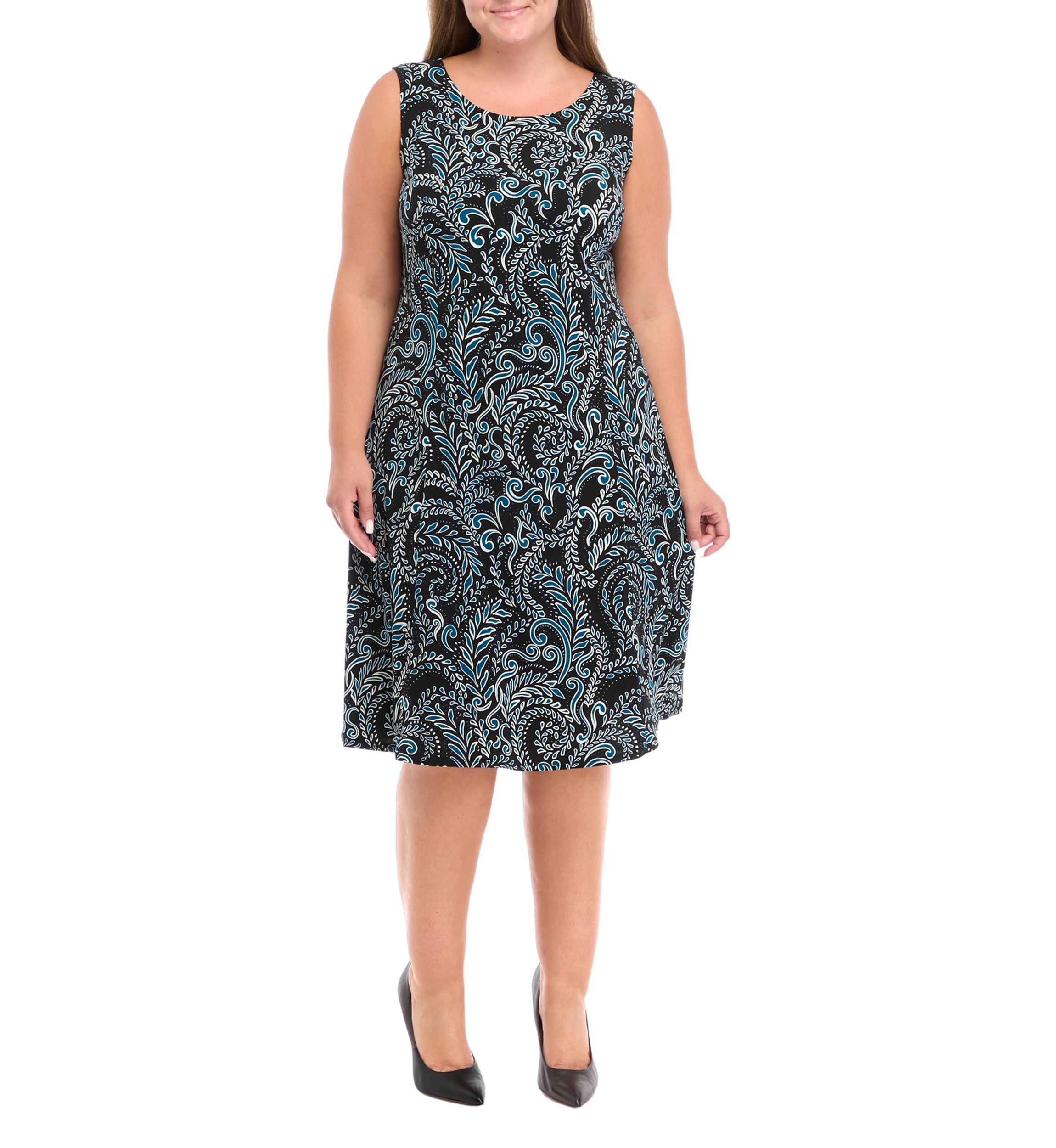 Plus Size 3/4 Sleeve Jacket Dress