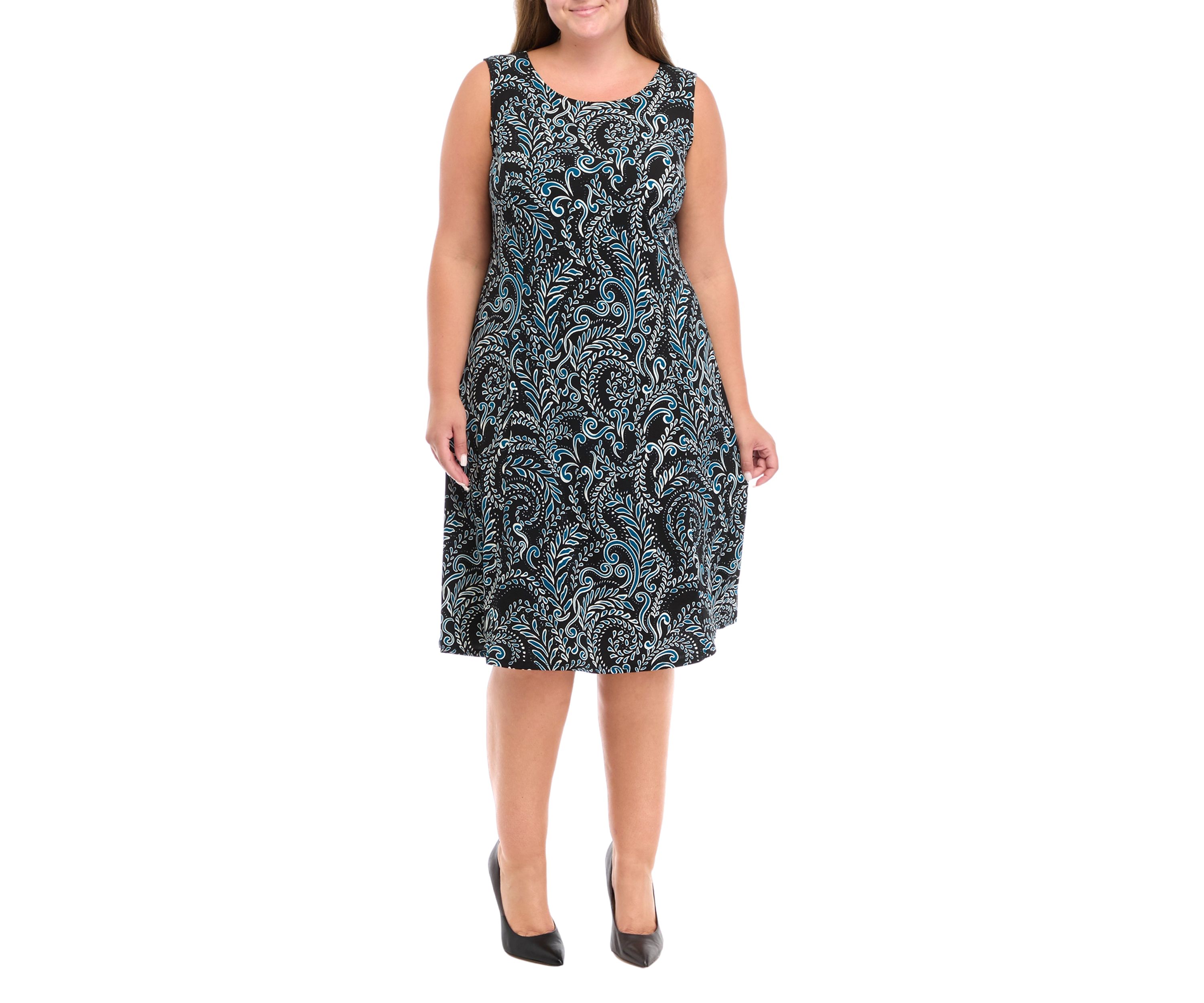 Plus Size 3/4 Sleeve Jacket Dress