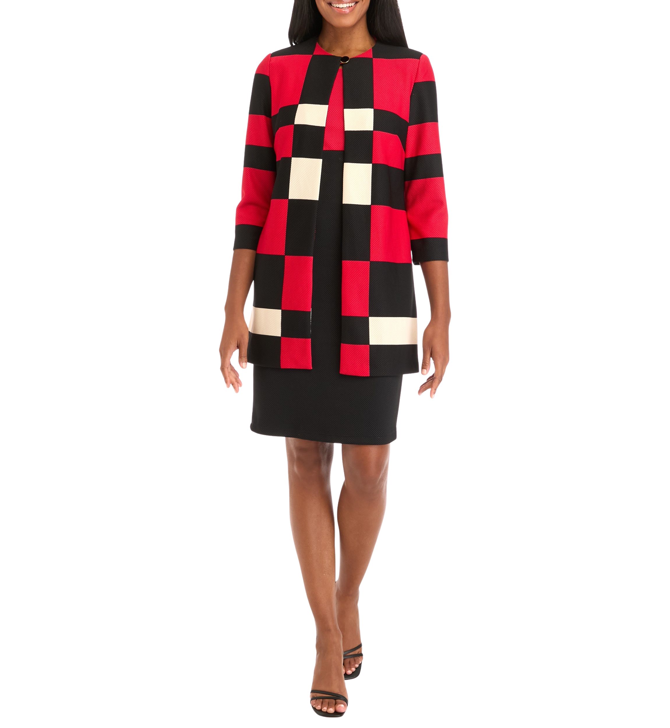 Womens Long Sleeve Printed Jacket Dress