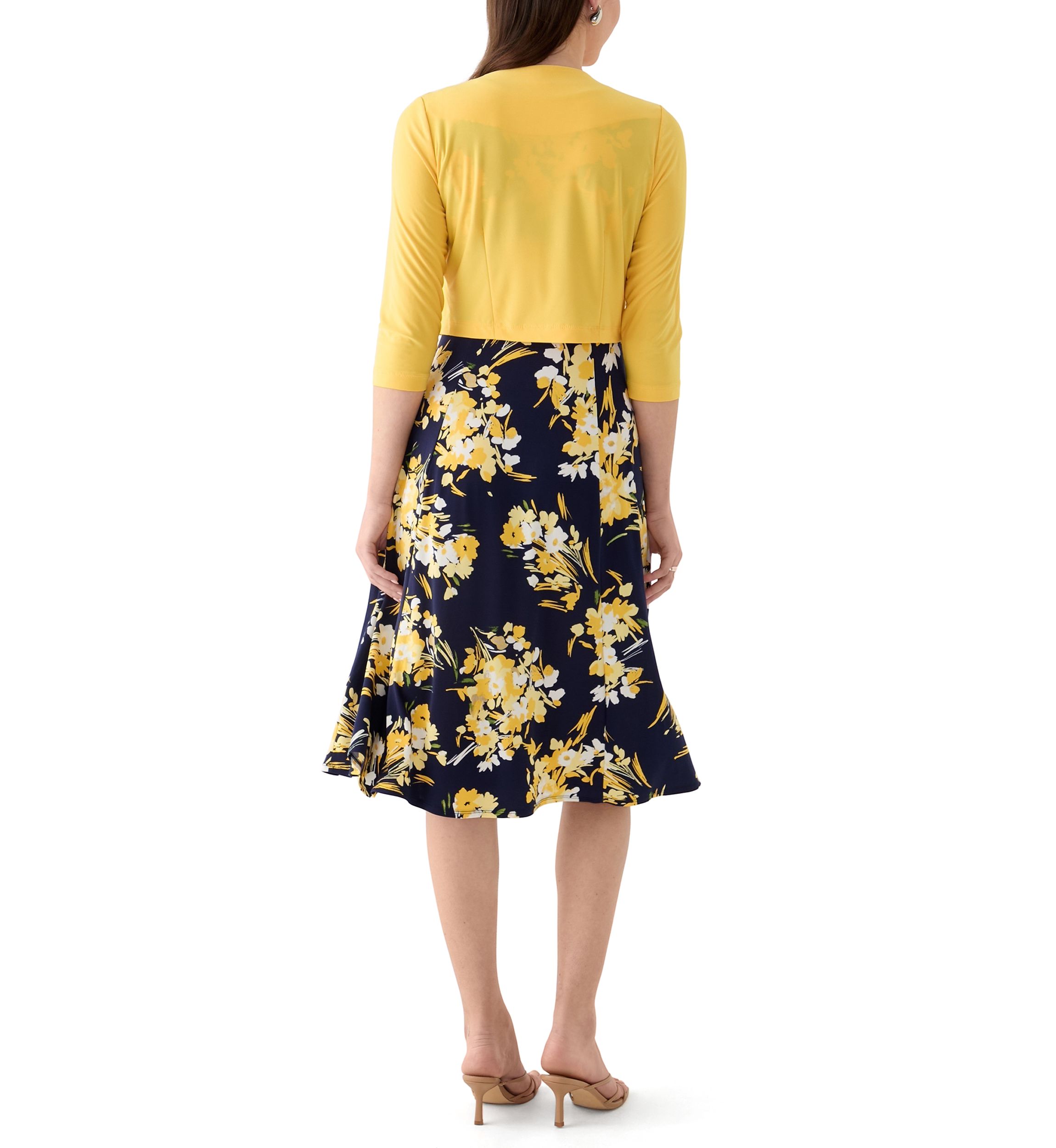 Womens Floral Dress and Jacket  Set