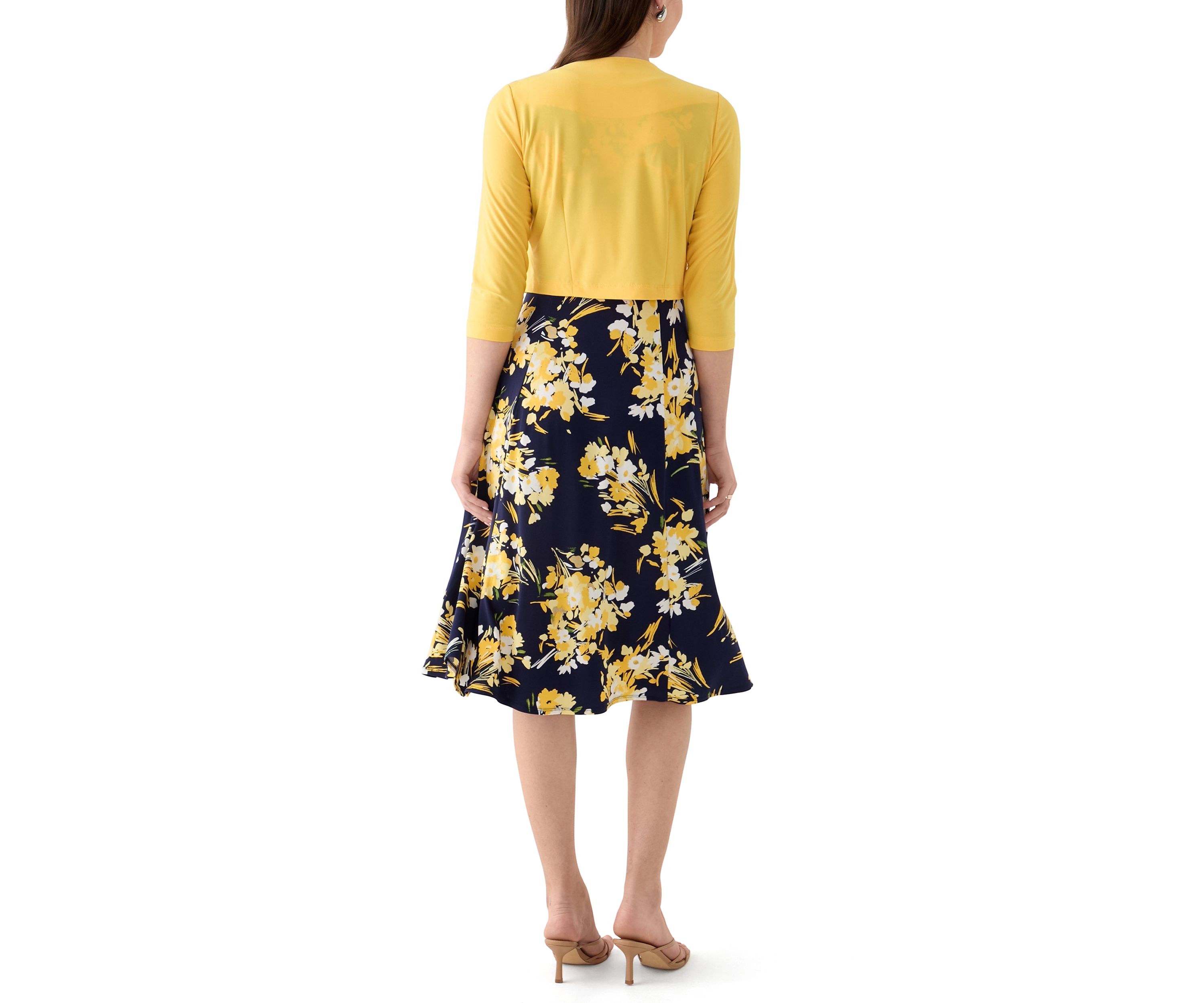 Womens Floral Dress and Jacket  Set
