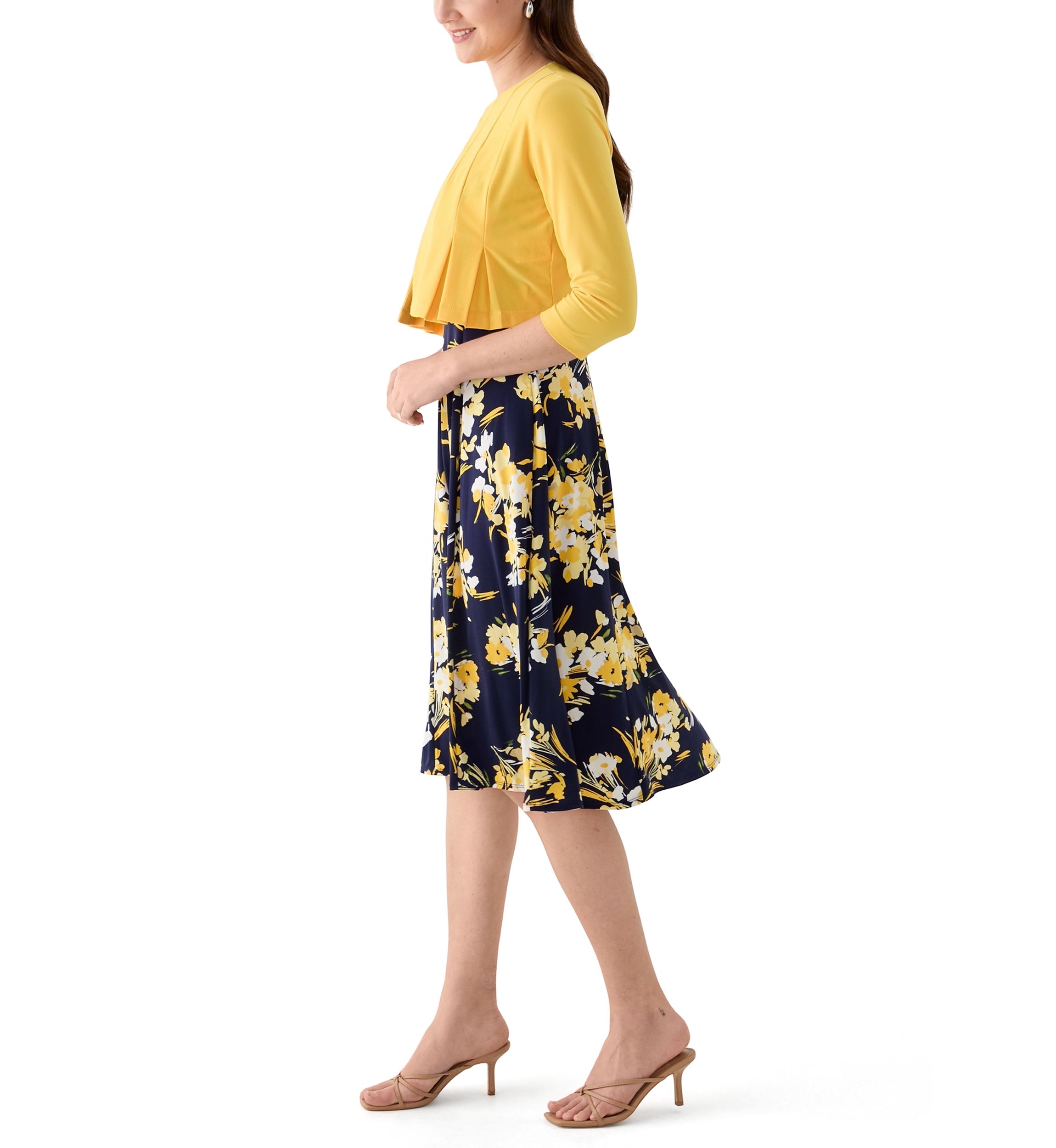 Womens Floral Dress and Jacket  Set