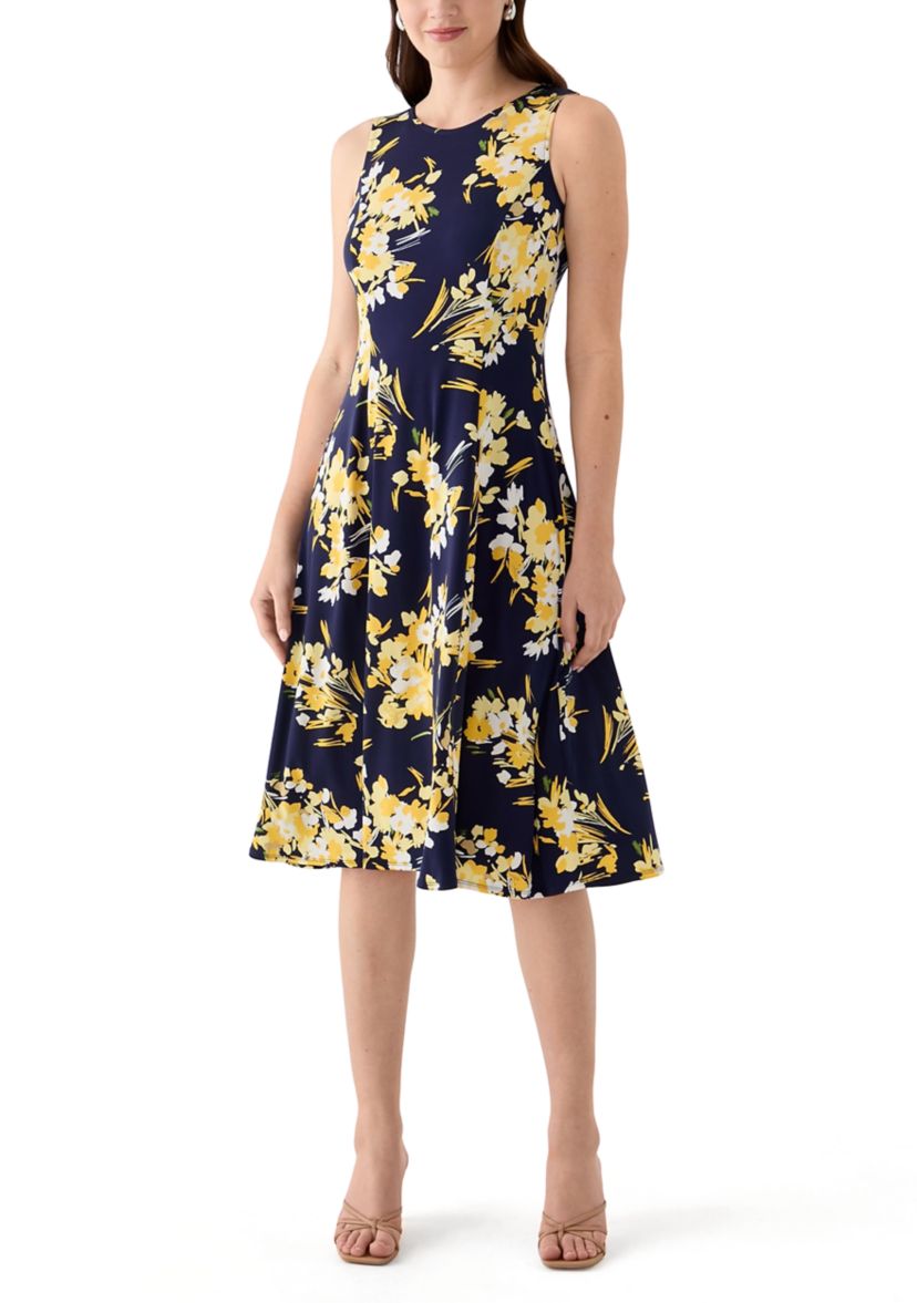 Womens Floral Dress and Jacket  Set