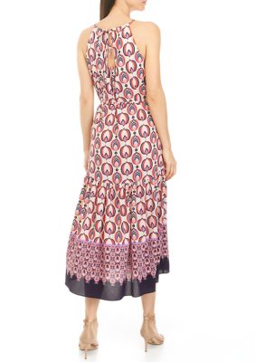 Women's Sleeveless Retro Print Dress