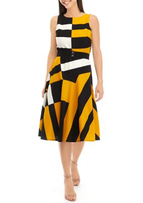 Julian taylor fit and best sale flare dress