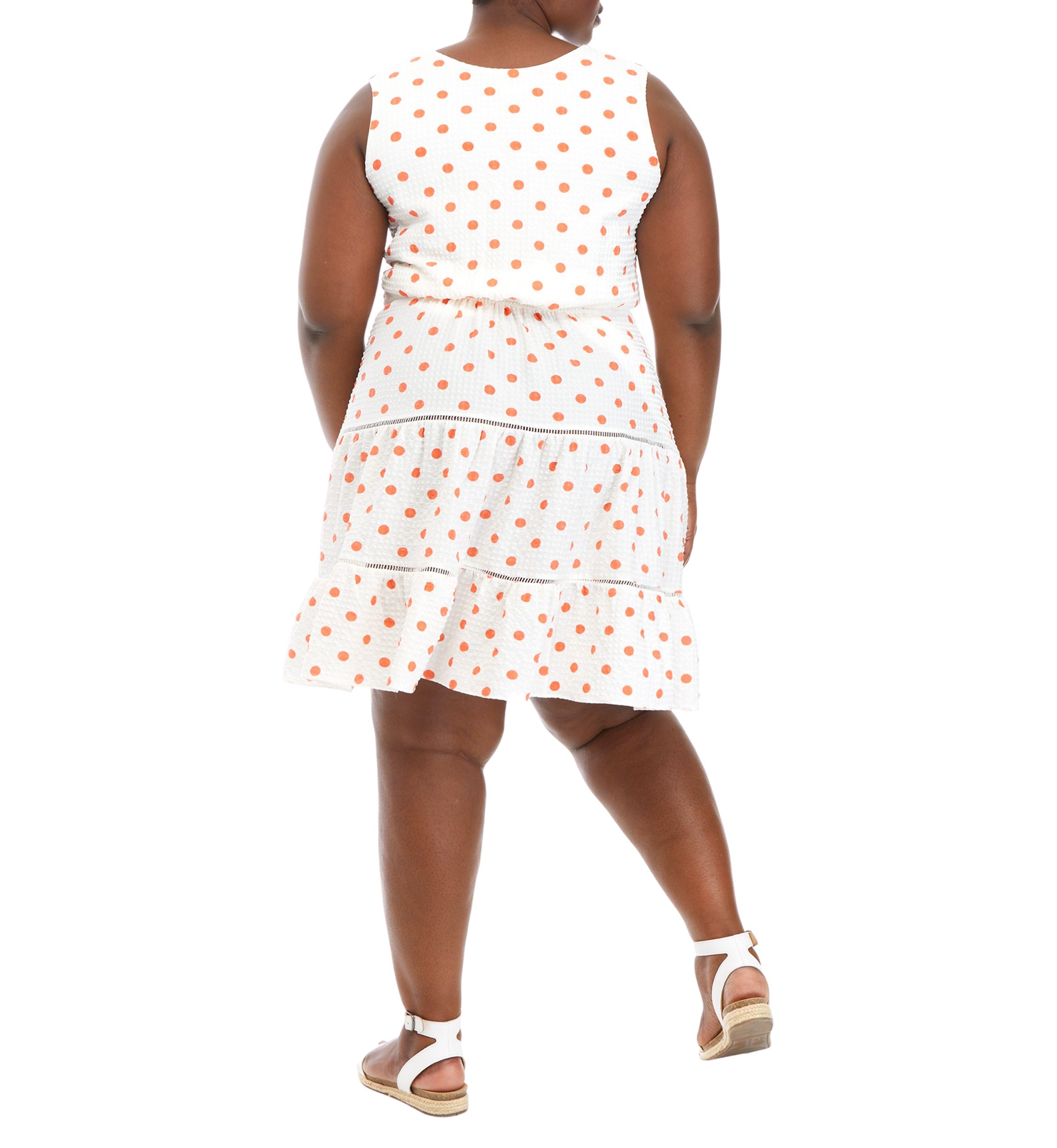 slim fit dress slacks Lace Fit-and-Flare Dress With Overskirt main image 1