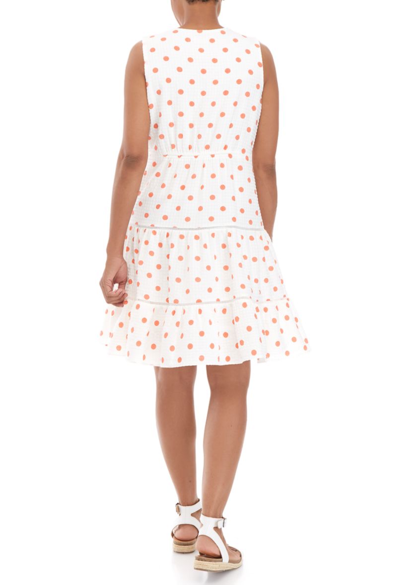 Womens Cinch Waist Babydoll Print Dress