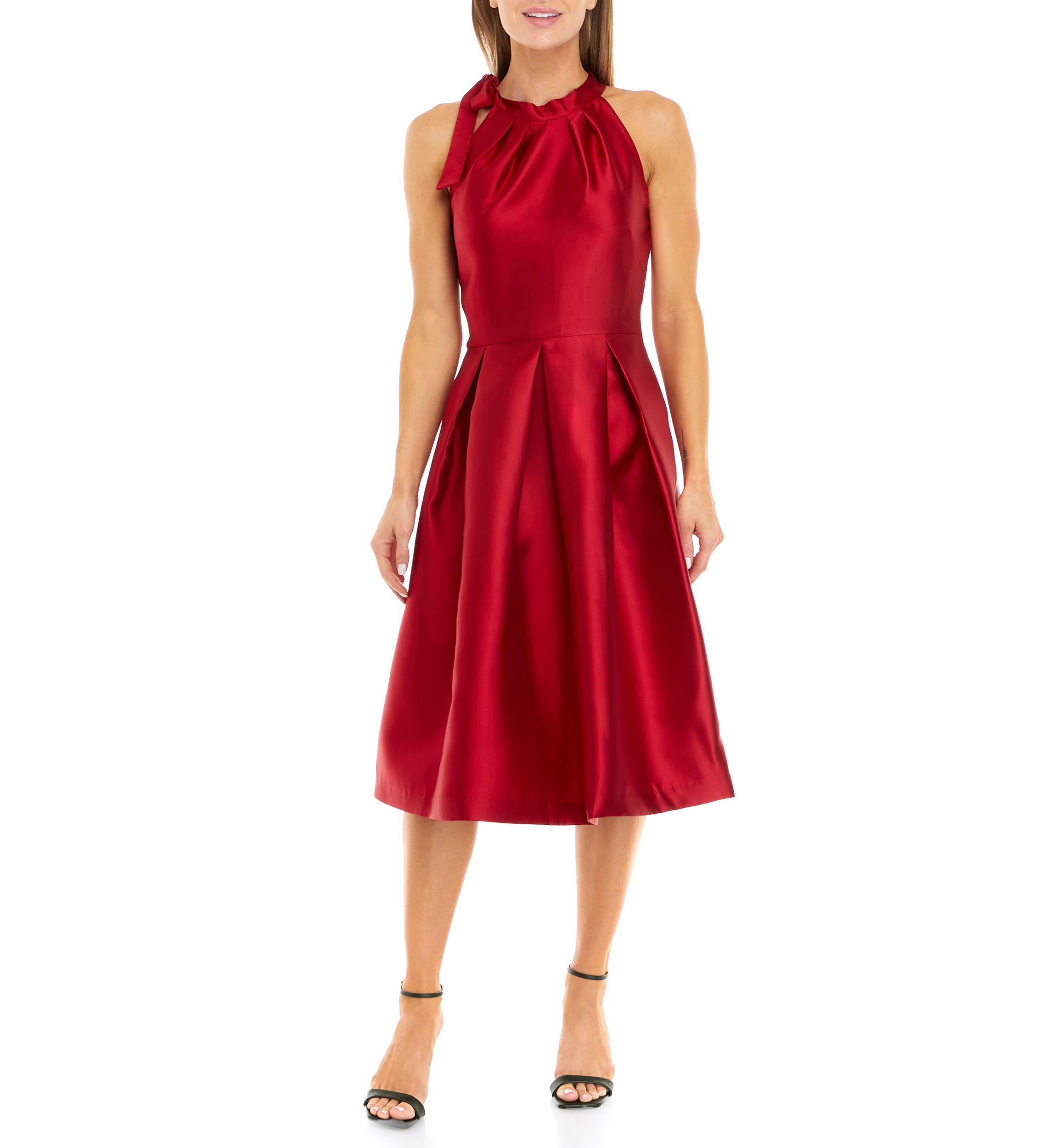 Womens Sleeveless Halter Dress