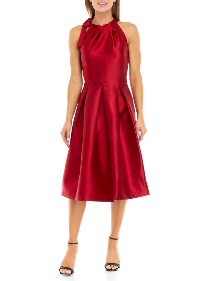 Womens Sleeveless Halter Dress
