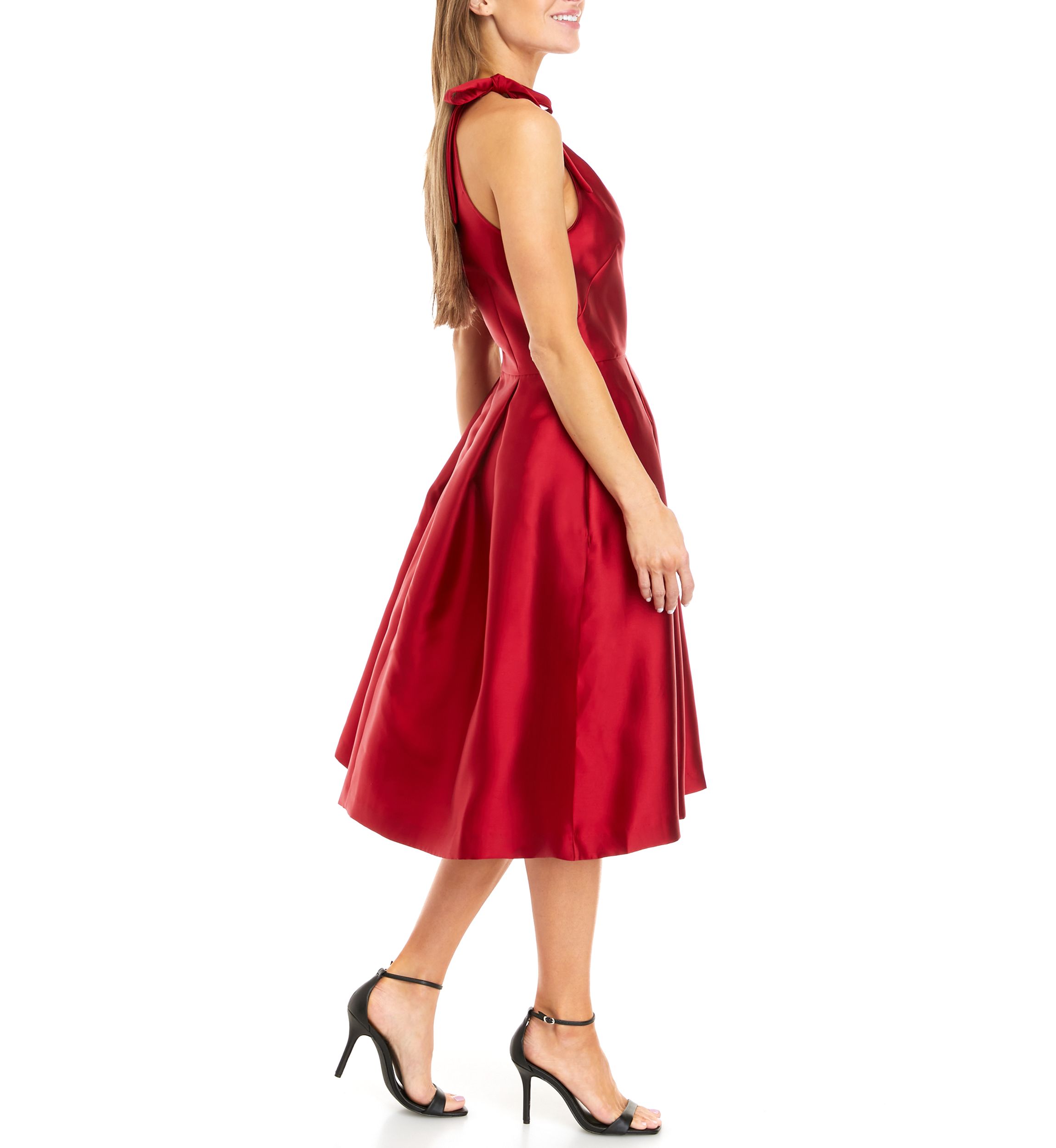 Womens Sleeveless Halter Dress