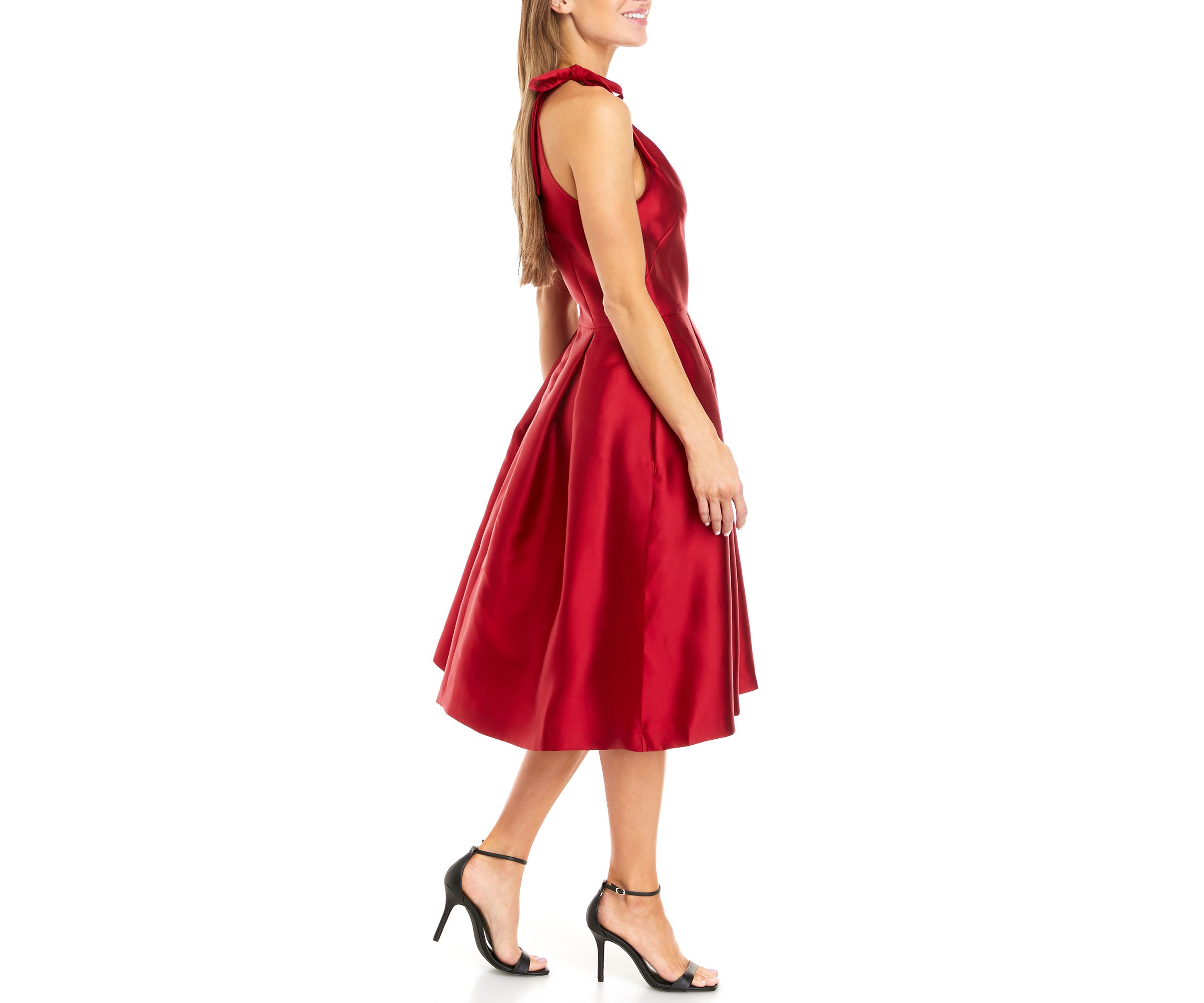 Womens Sleeveless Halter Dress