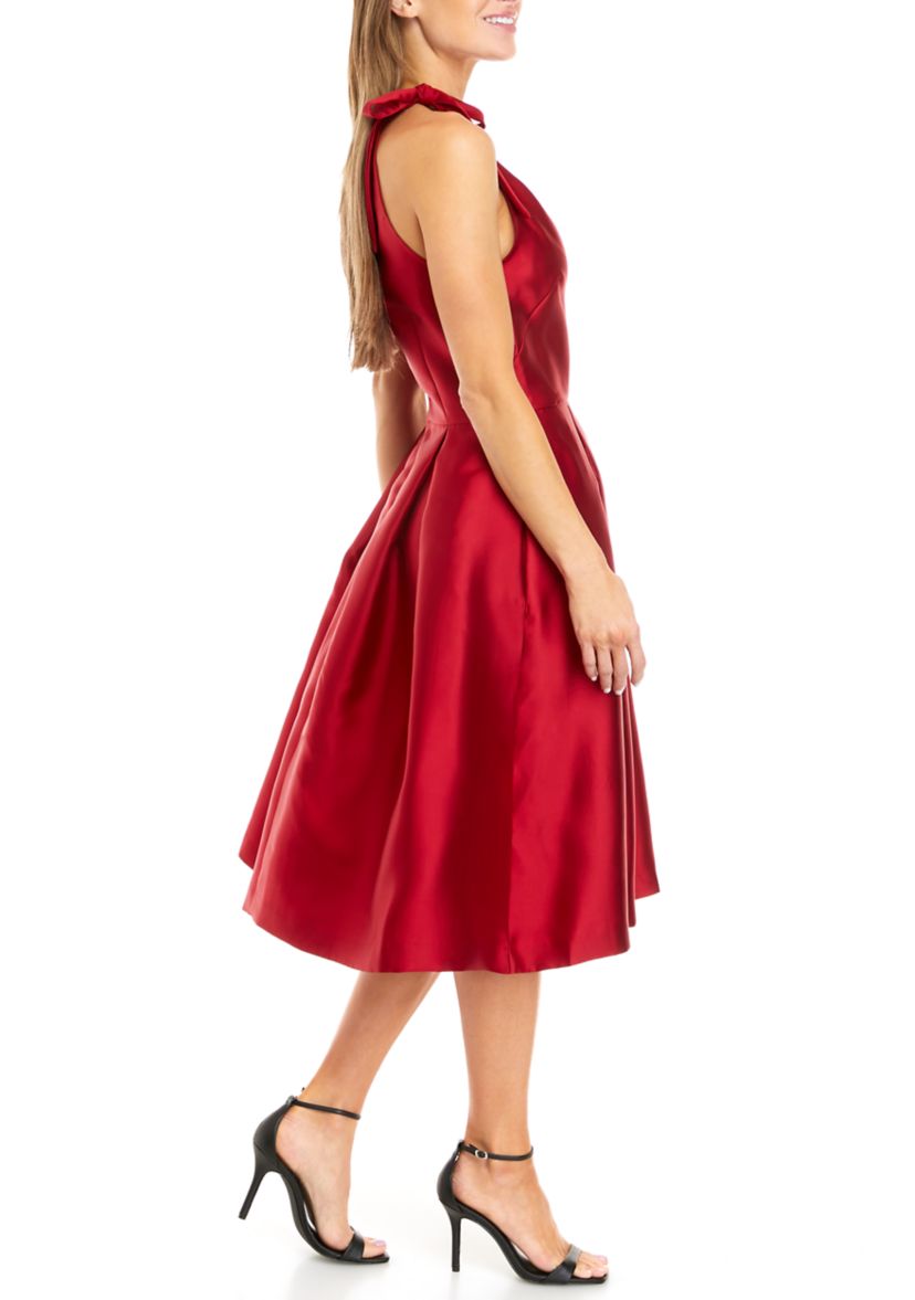 Womens Sleeveless Halter Dress