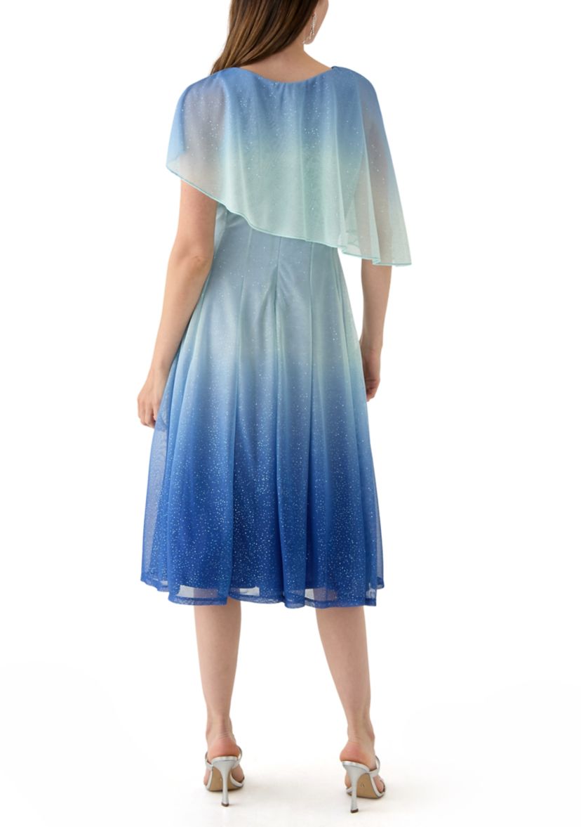 Womens Sleeveless Crew Neck Printed Dress