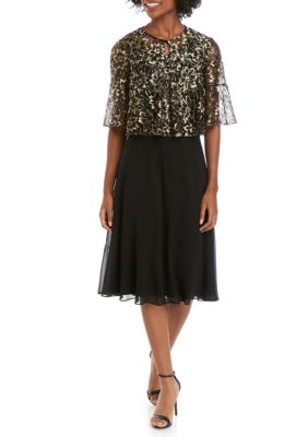 Gabby Skye Occasion 3/4 Sleeve Lace Chiffon Jacket Dress | belk