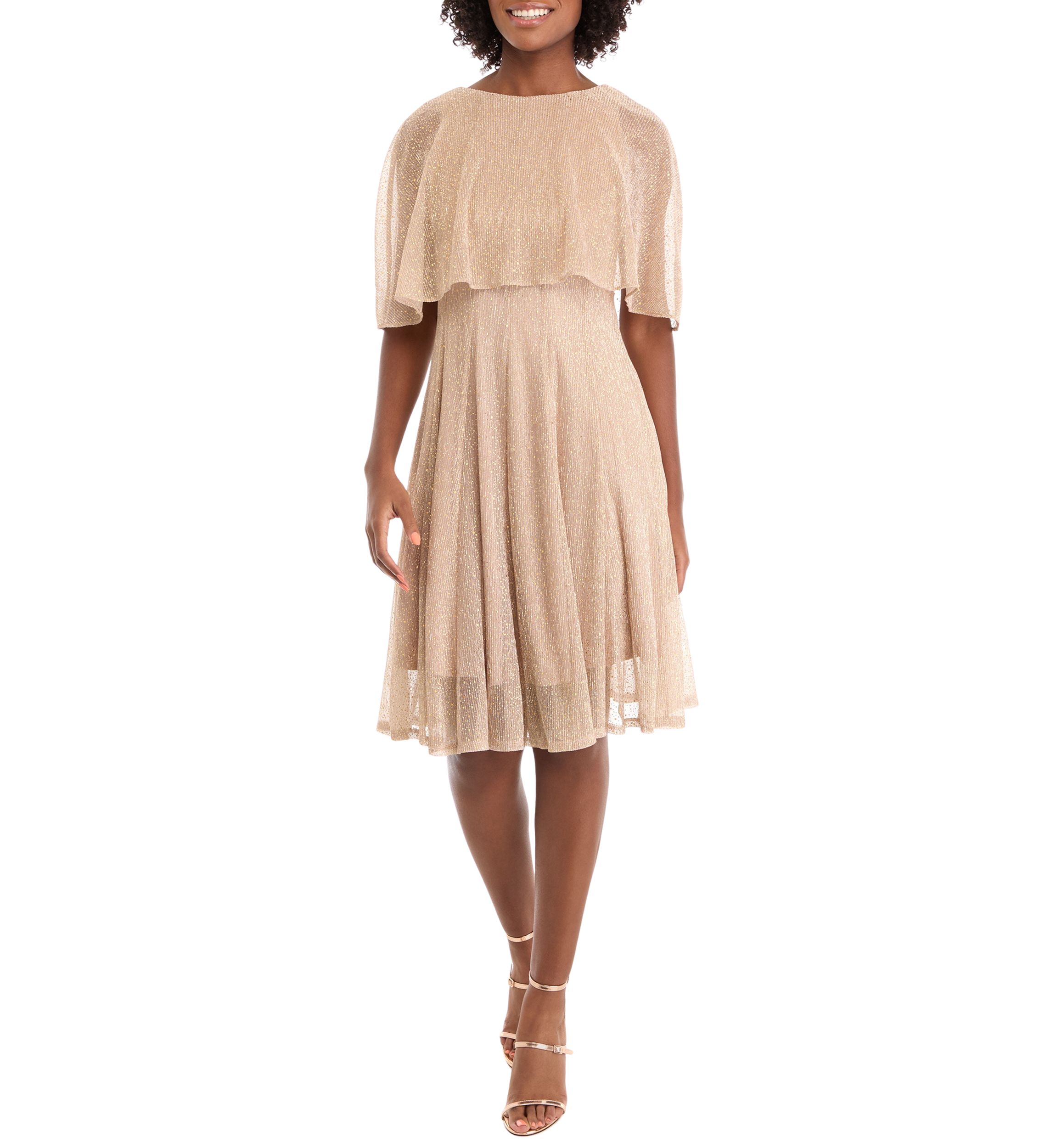 Capelet Glitter Dress