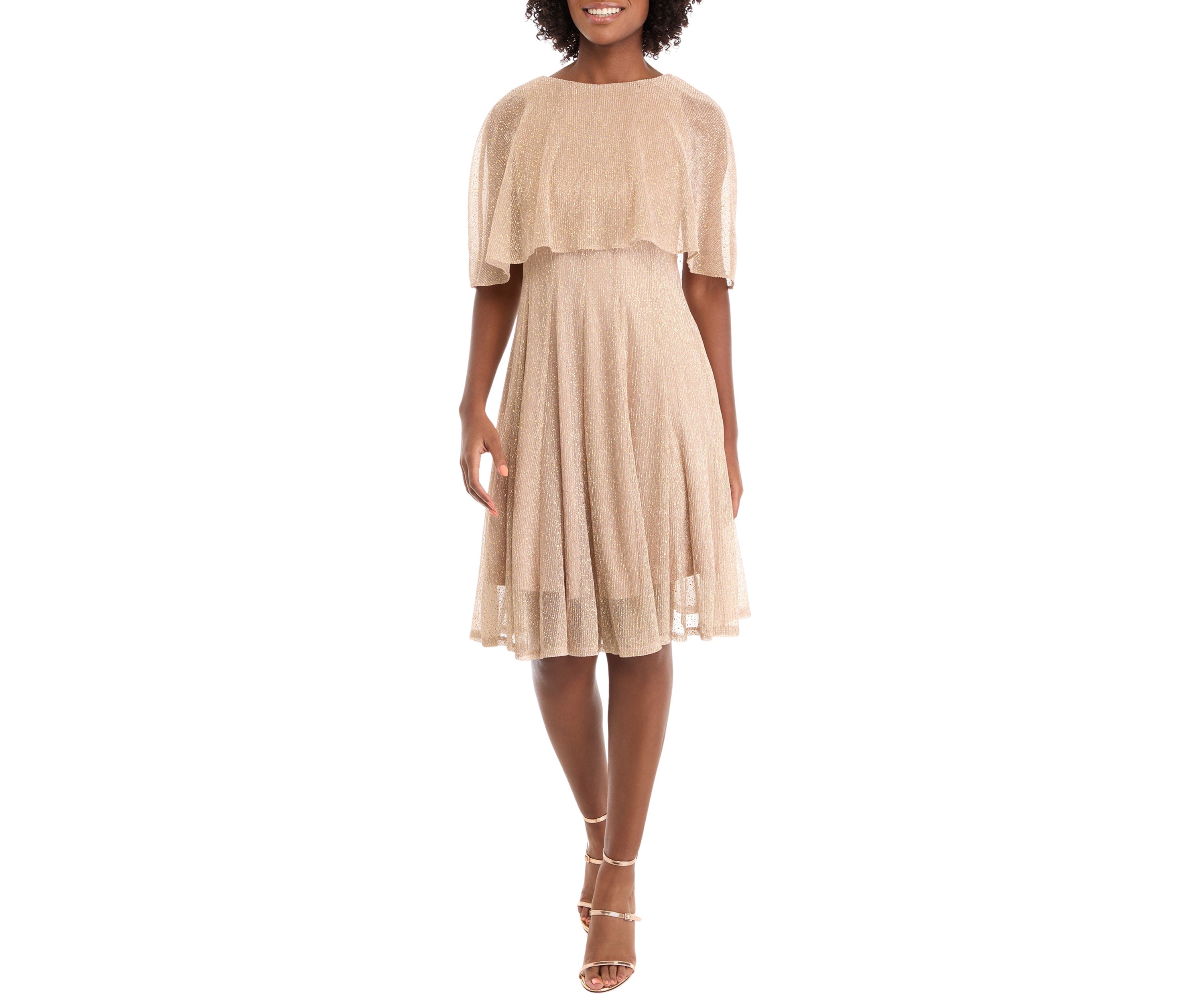 Capelet Glitter Dress
