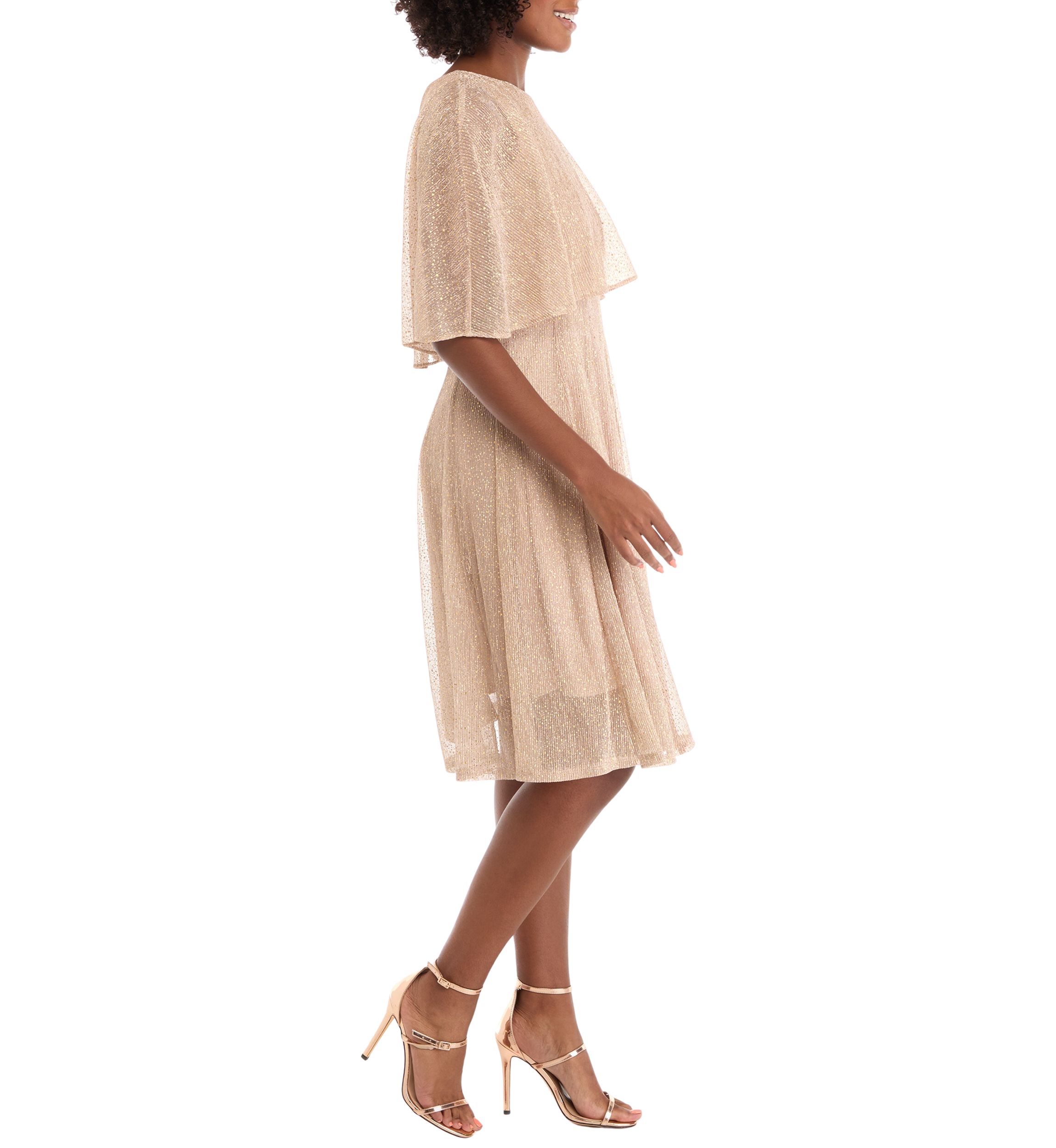 Capelet Glitter Dress