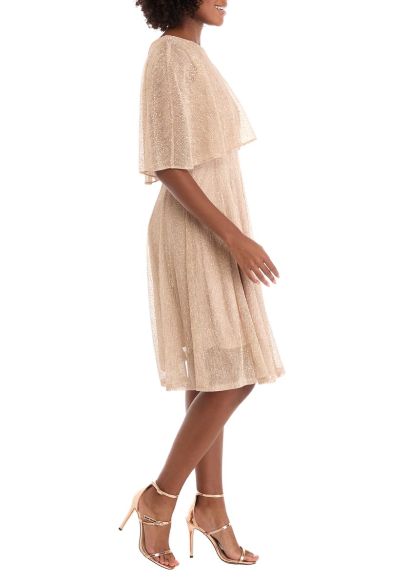 Capelet Glitter Dress