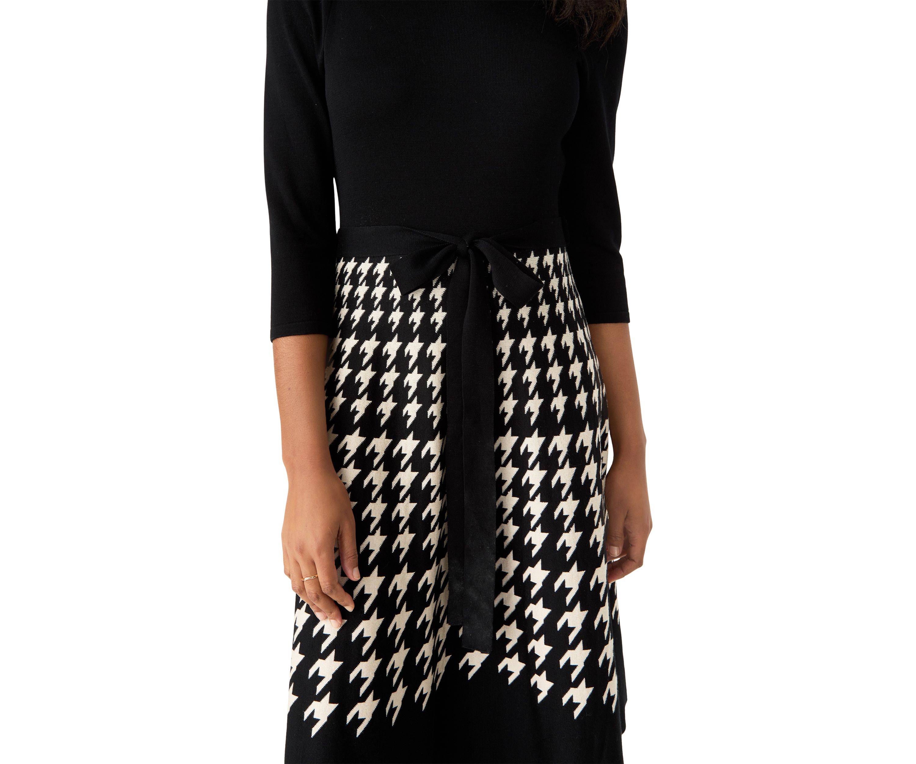 Womens Printed Fit and Flare Dress