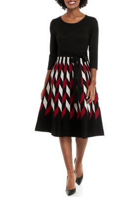 Gabby Skye Cap Sleeve Round Neck A-line Dress Size 4