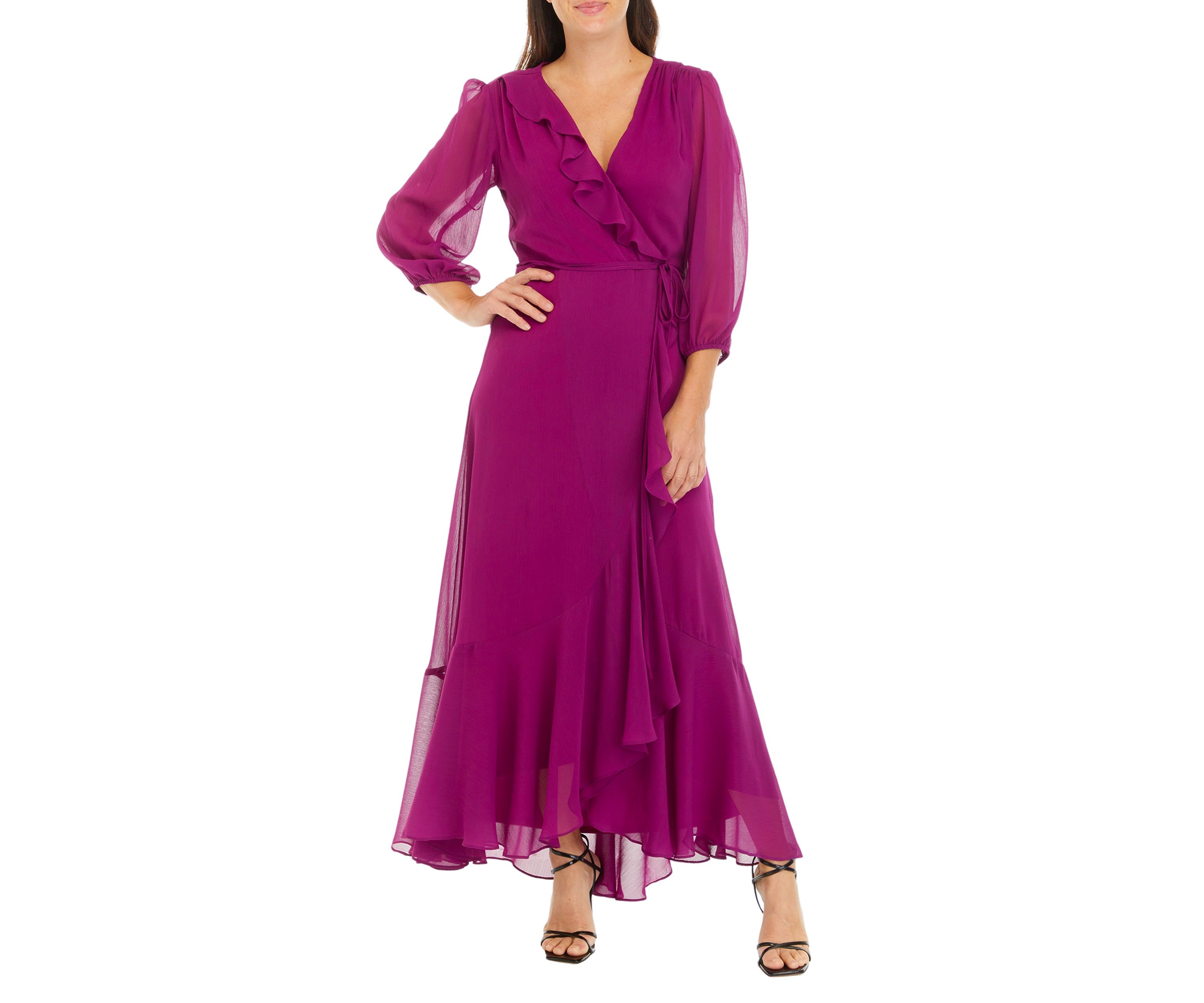 Womens Mesh V-Neck Fit and Flare Dress