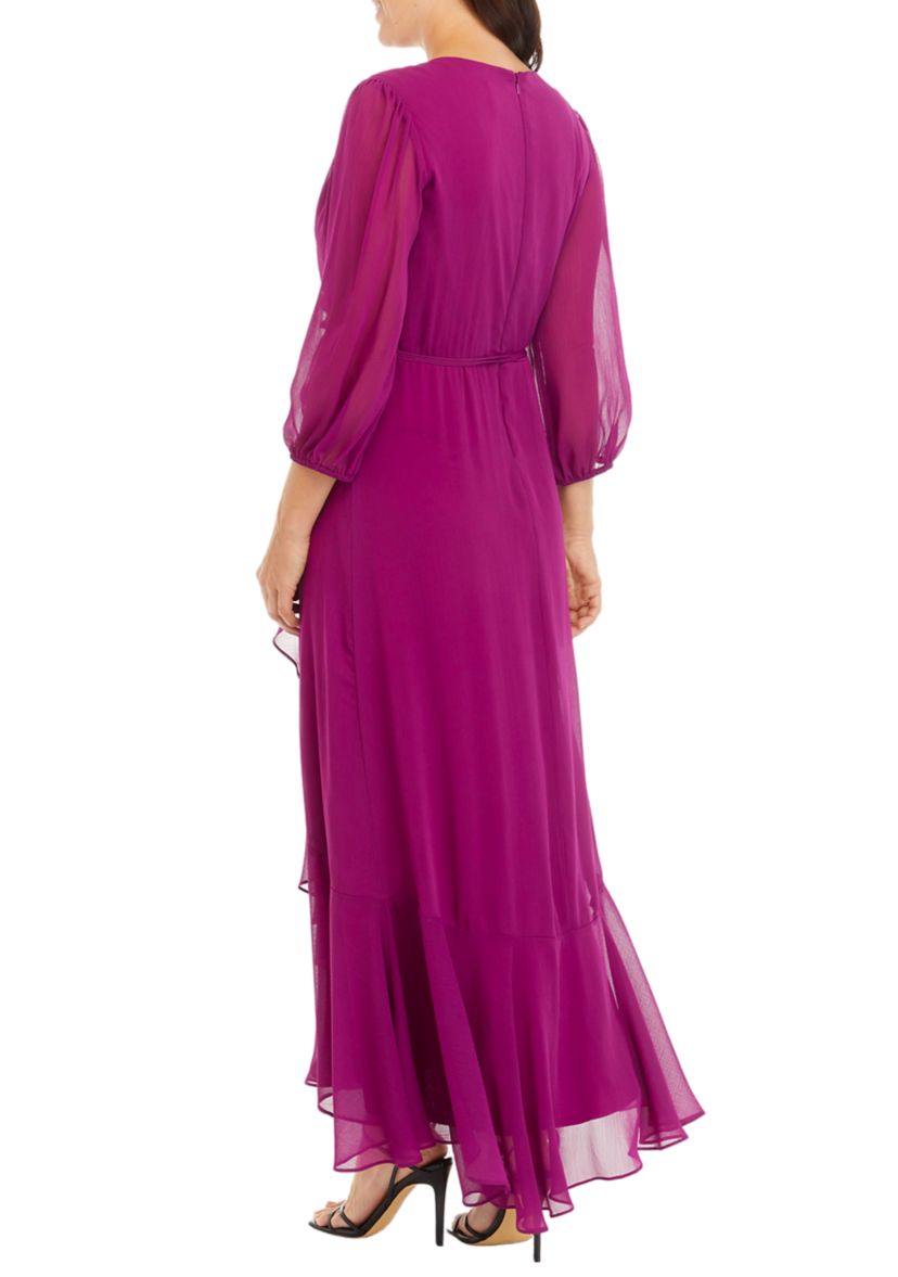 Womens Mesh V-Neck Fit and Flare Dress