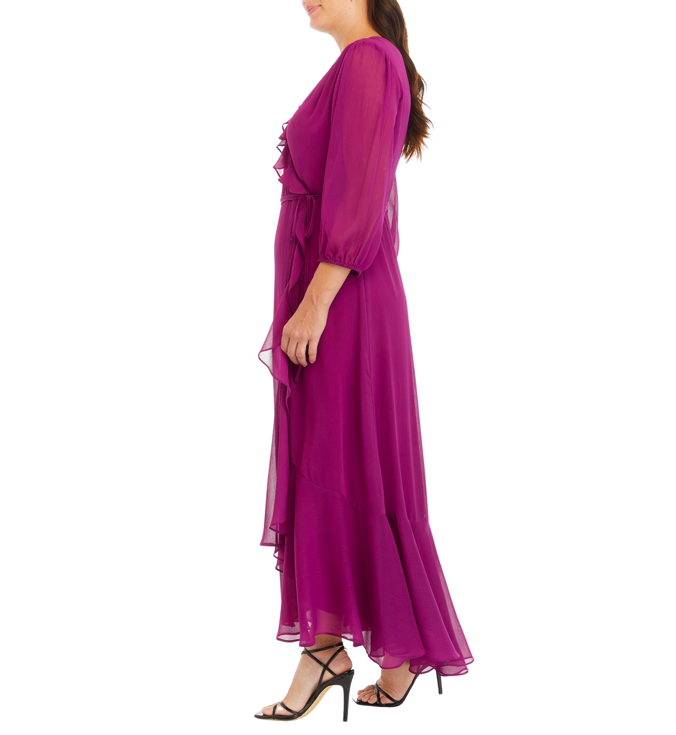 Womens Mesh V-Neck Fit and Flare Dress
